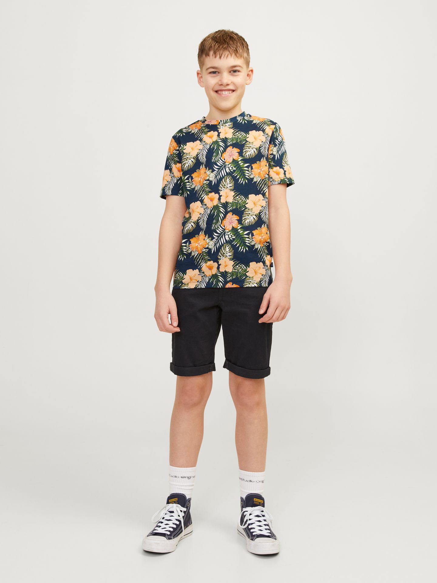 Jack & Jones JJCHILL AOP TEE SS CREW NECK JNR Navy Blazer 2900145953019