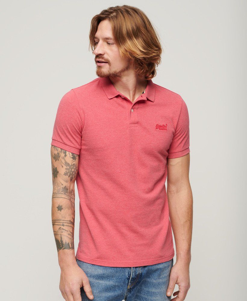 Superdry Classic pique polo Punch Pink 00107689-9VS