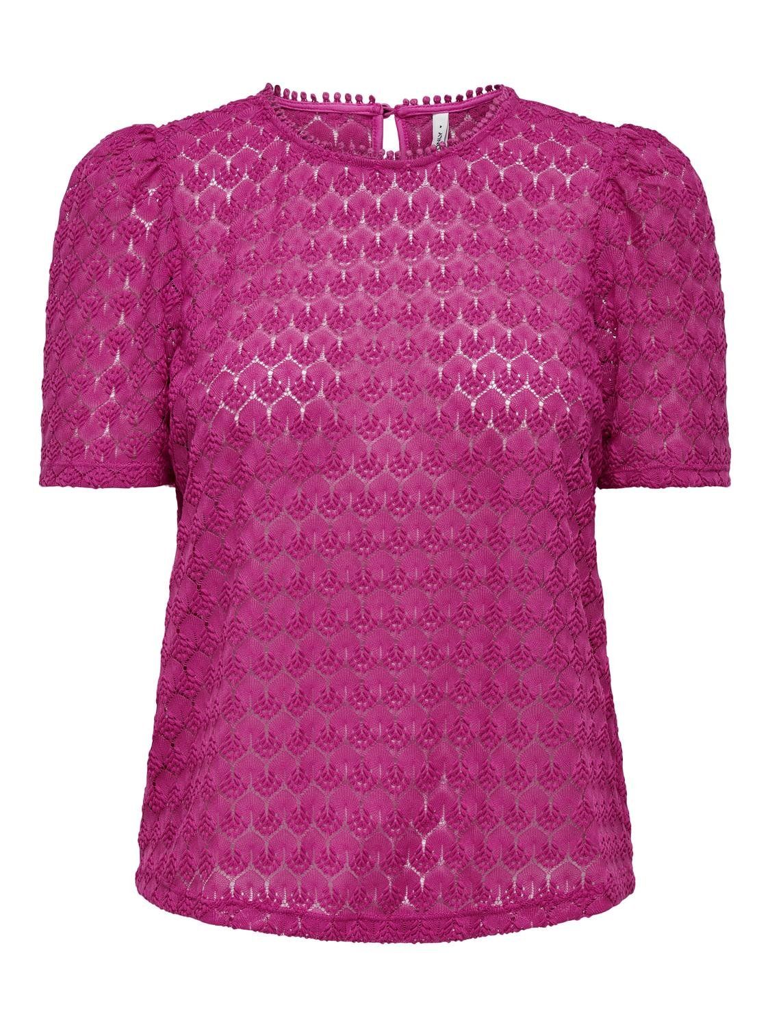 Only ONLLEA S/S RUFFLES TOP JRS NOOS Raspberry Rose 2900146016027 Only ONLLEA S/S RUFFLES TOP JRS NOOS Raspberry Rose 2900146016027