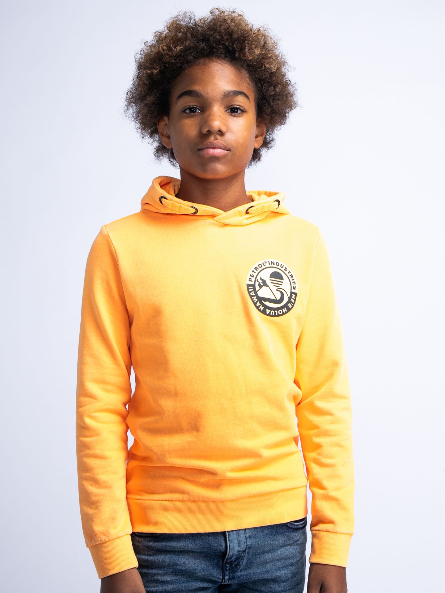 Petrol Industries Boys Sweater Hooded Print 2099 orange pop 2900146054036