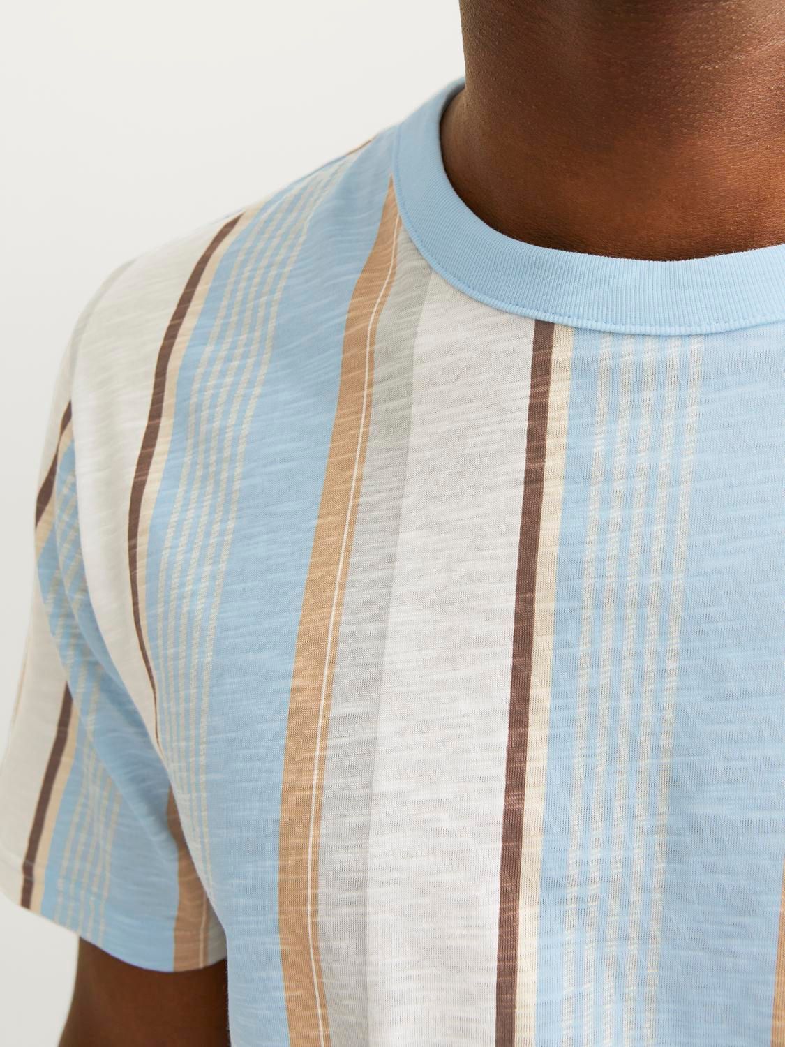 Jack & Jones JPRBLAPALMA AOP SS TEE CREW NECK SN Dutch Canal/Stripes 2900148184052