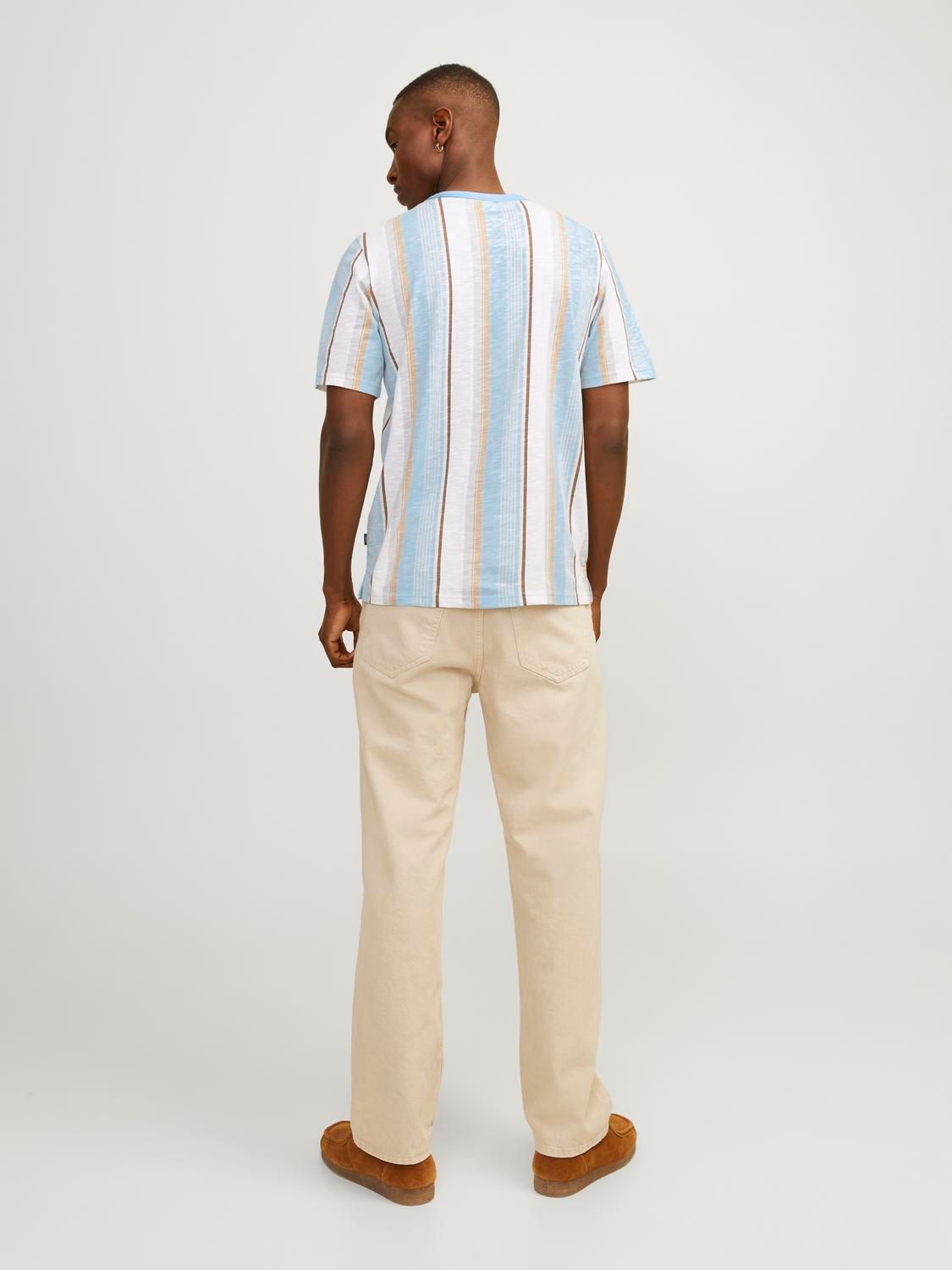 Jack & Jones JPRBLAPALMA AOP SS TEE CREW NECK SN Dutch Canal/Stripes 2900148184052