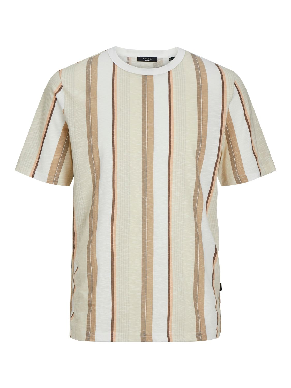 Jack & Jones JPRBLAPALMA AOP SS TEE CREW NECK SN Snow White/Stripes 00107736-EKA26011400002343