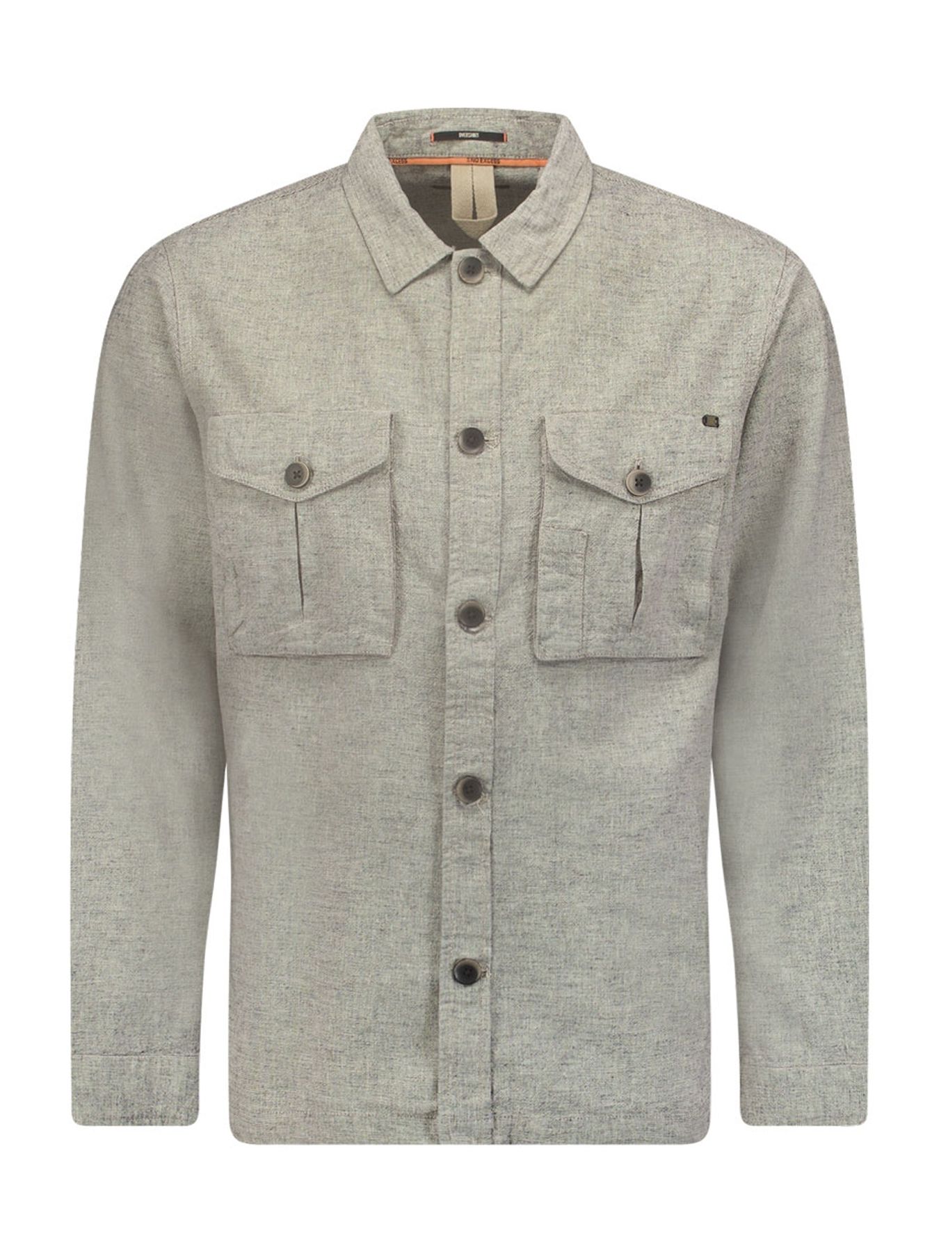 No Excess Overshirt Button Closure With Linen Melange 078 night 2900146108074