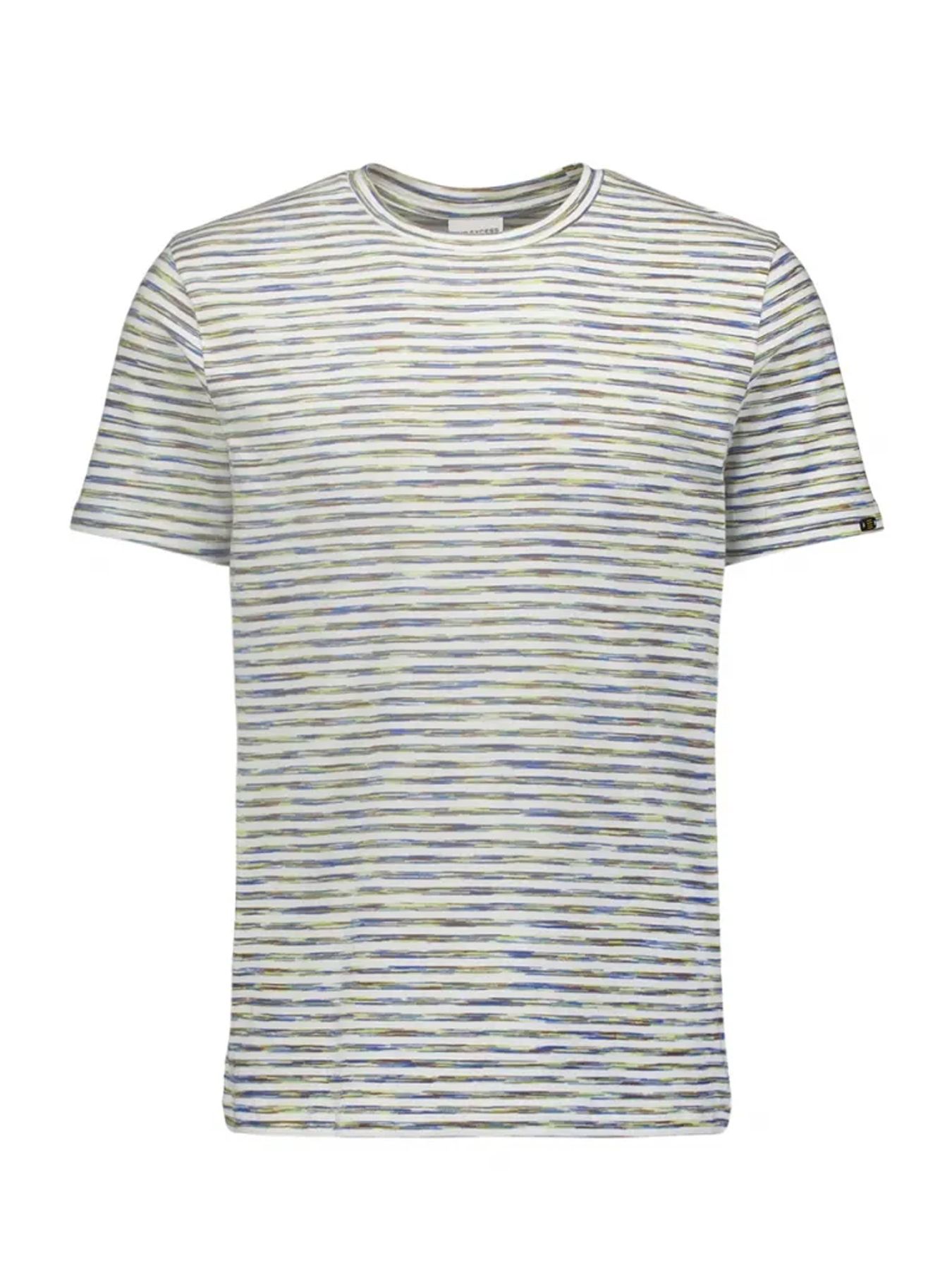 No Excess T-Shirt Crewneck Multi Coloured Melange Stripes 010 white 2900146133076