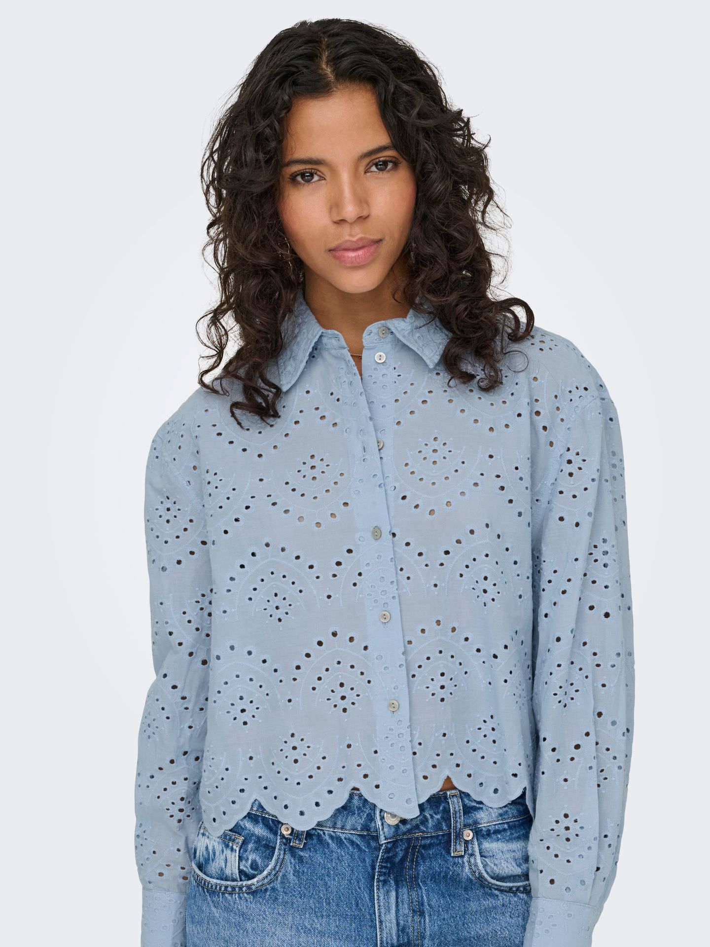 Only ONLVALAIS L/S SHIRT WVN NOOS Cashmere Blue 2900163784022