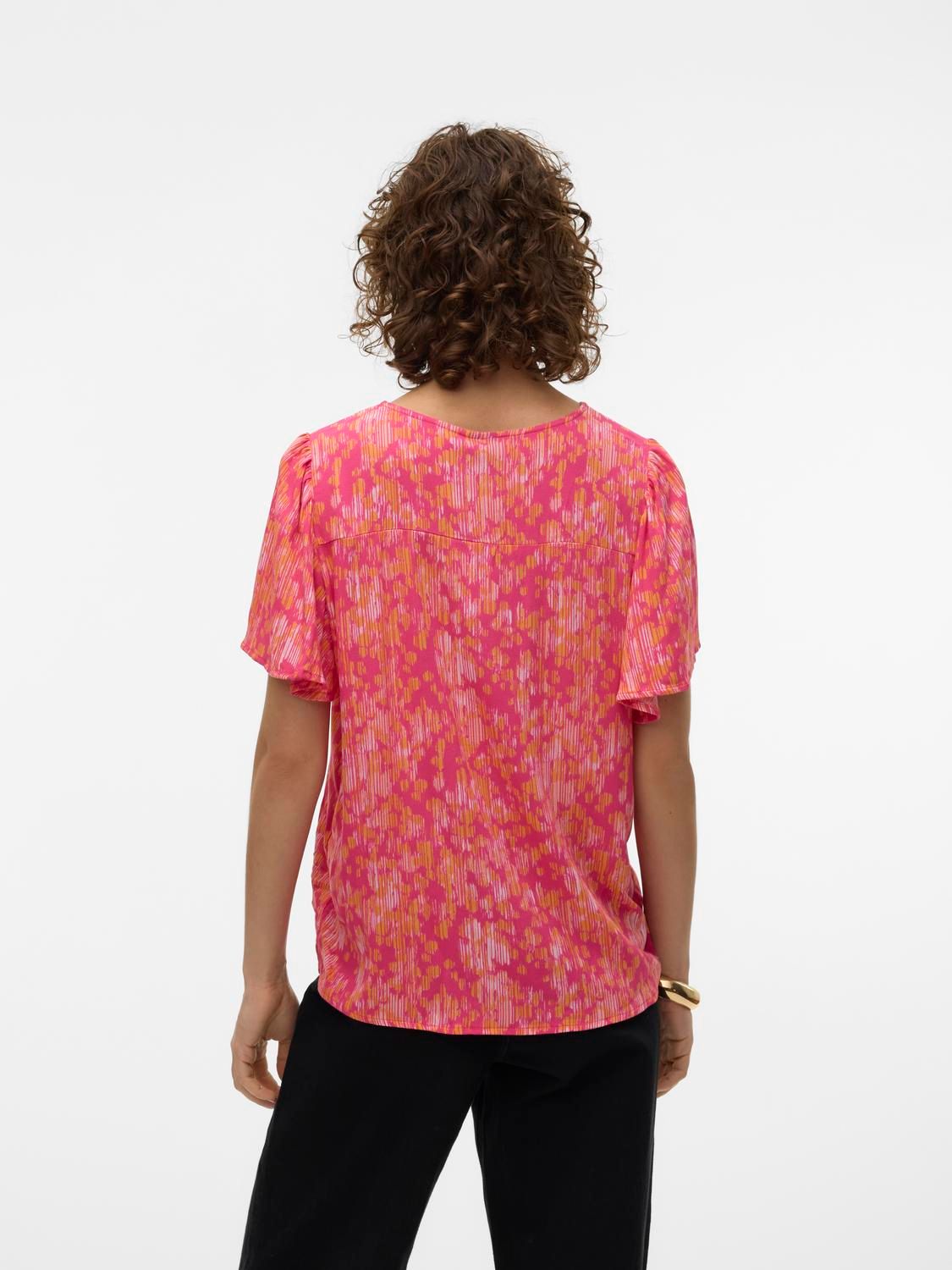 Vero Moda VMANNA FIONA SS TOP WVN GA Raspberry Sorbet/IMMA 2900146453020