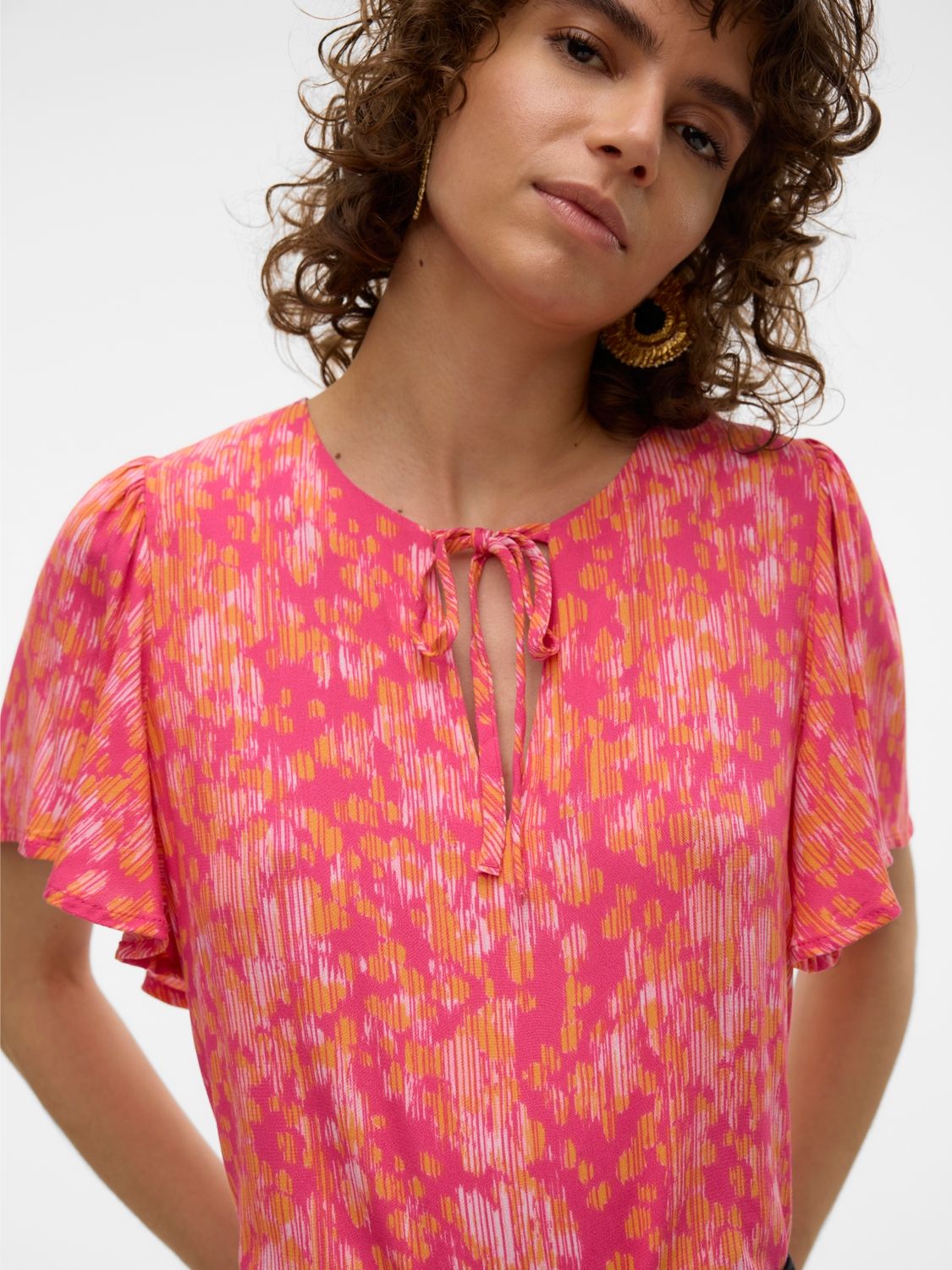 Vero Moda VMANNA FIONA SS TOP WVN GA Raspberry Sorbet/IMMA 2900146453020