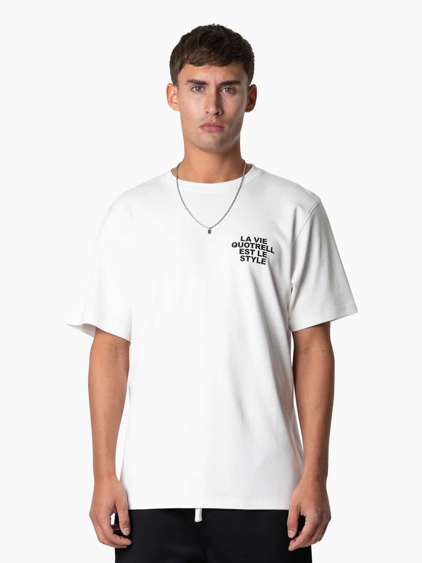 Quotrell La vie t-shirt White/black 00107928-102