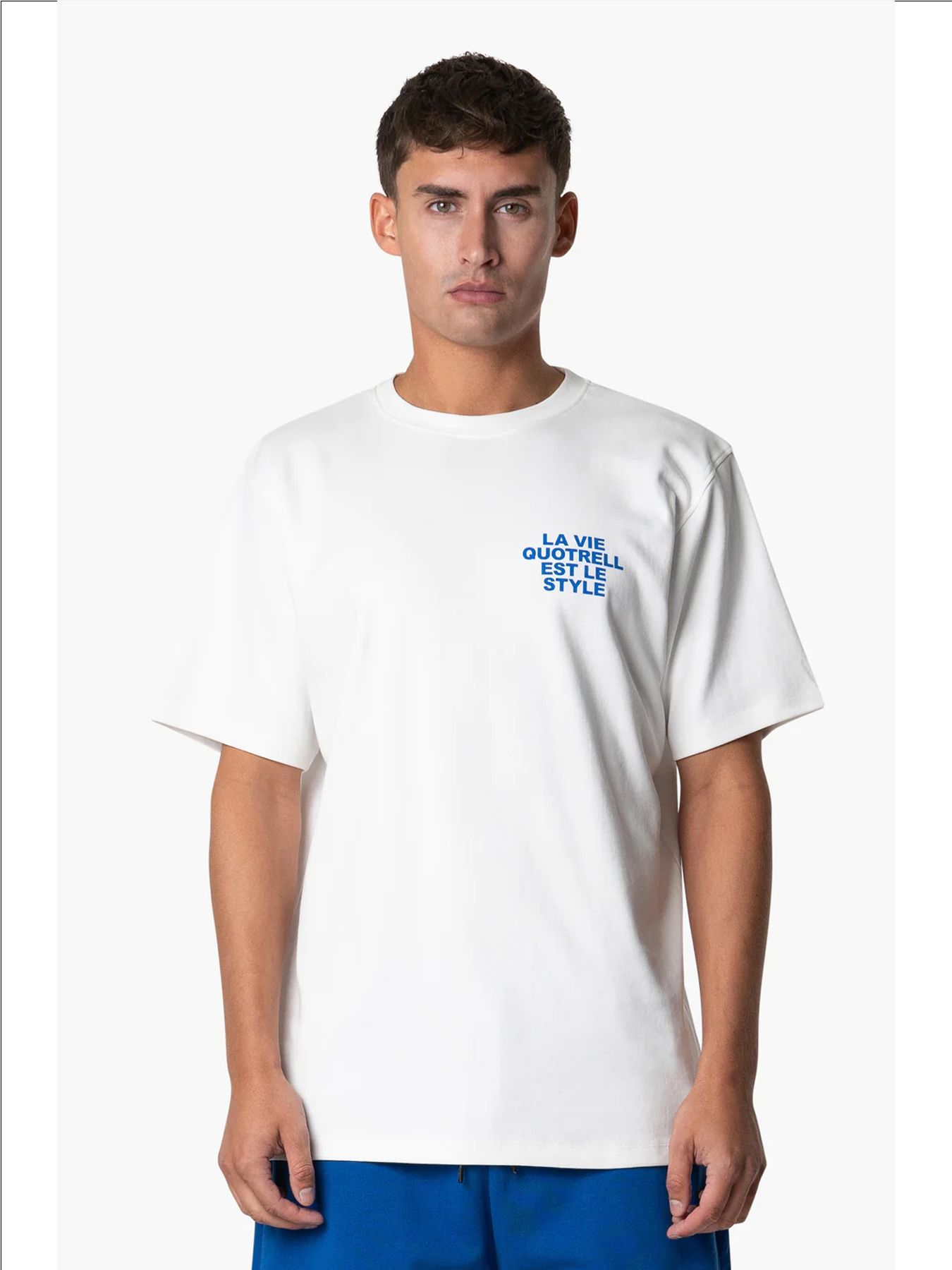 Quotrell La vie t-shirt White/cobalt 00107928-WCO