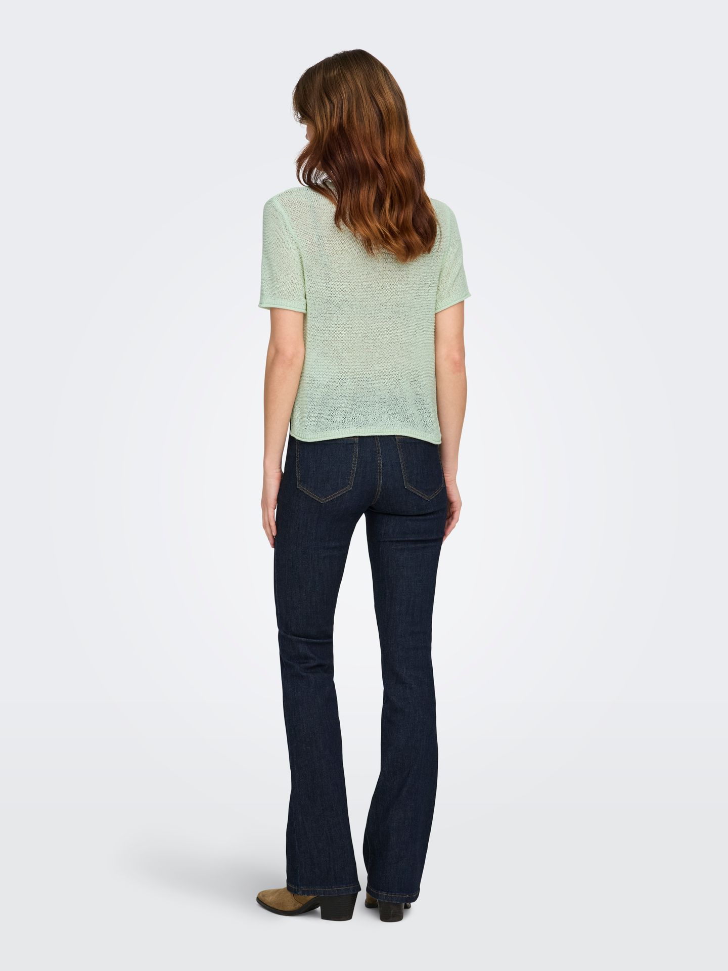 Only ONLSUNNY S/S PULLOVER KNT NOOS Green Lily 2900162763035