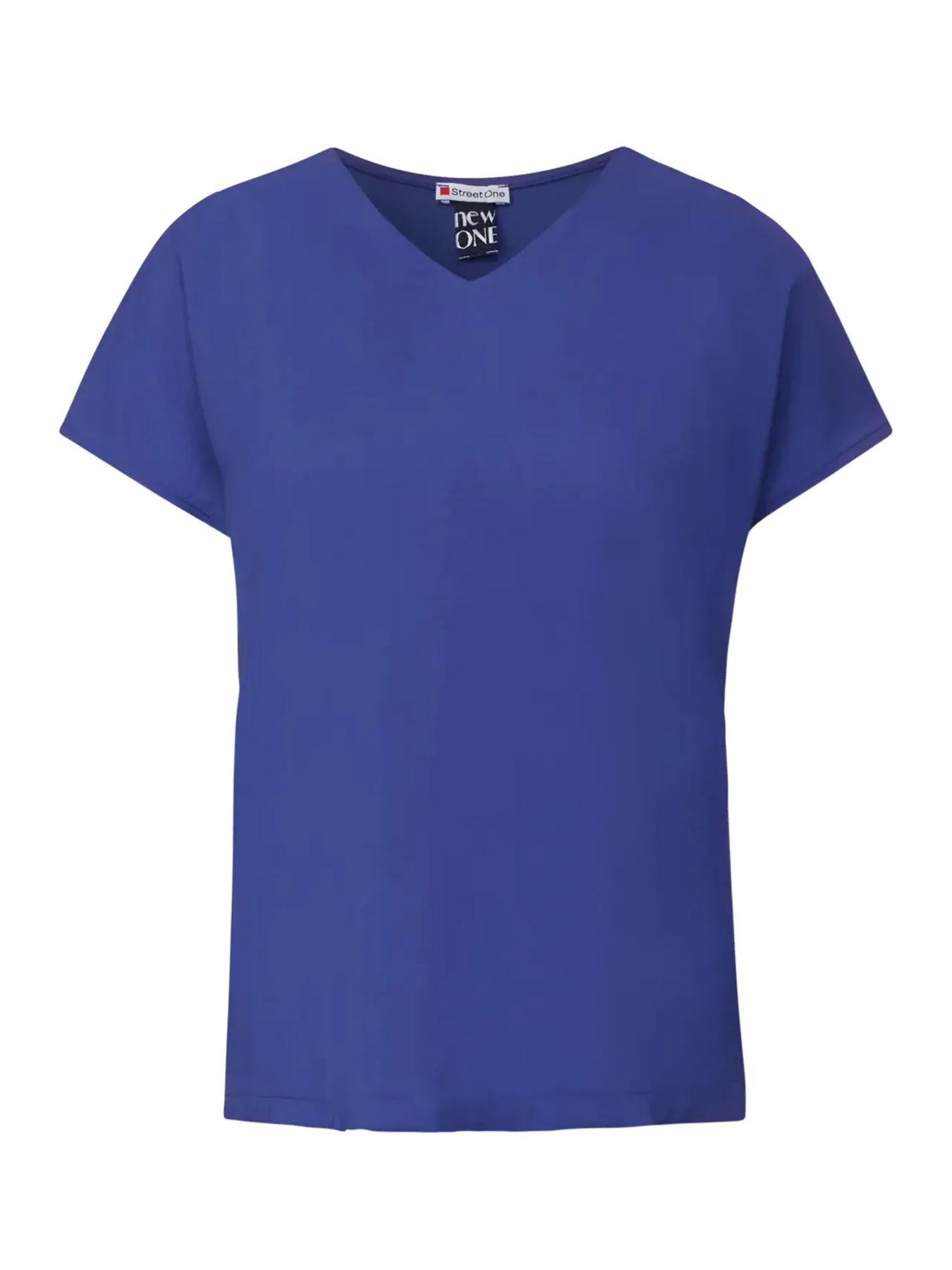 Street-One A321152 v-neck mat-mix shirt intense royal blue 2900146557063