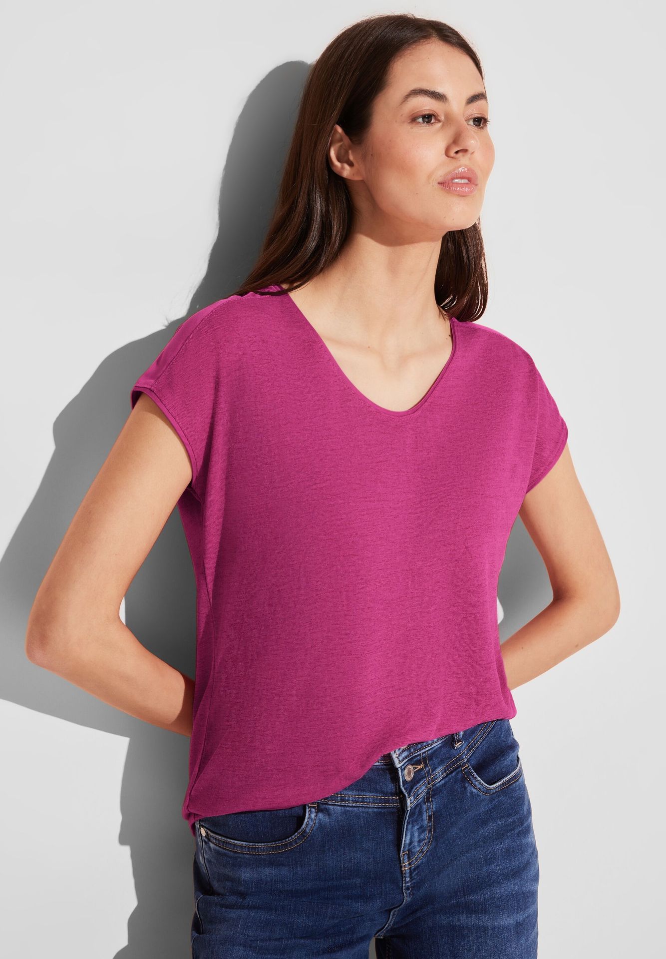 Street-One A321475 LTD QR linen look shirt w.w magnolia pink 2900146677044 Street-One A321475 LTD QR linen look shirt w.w magnolia pink 2900146677044