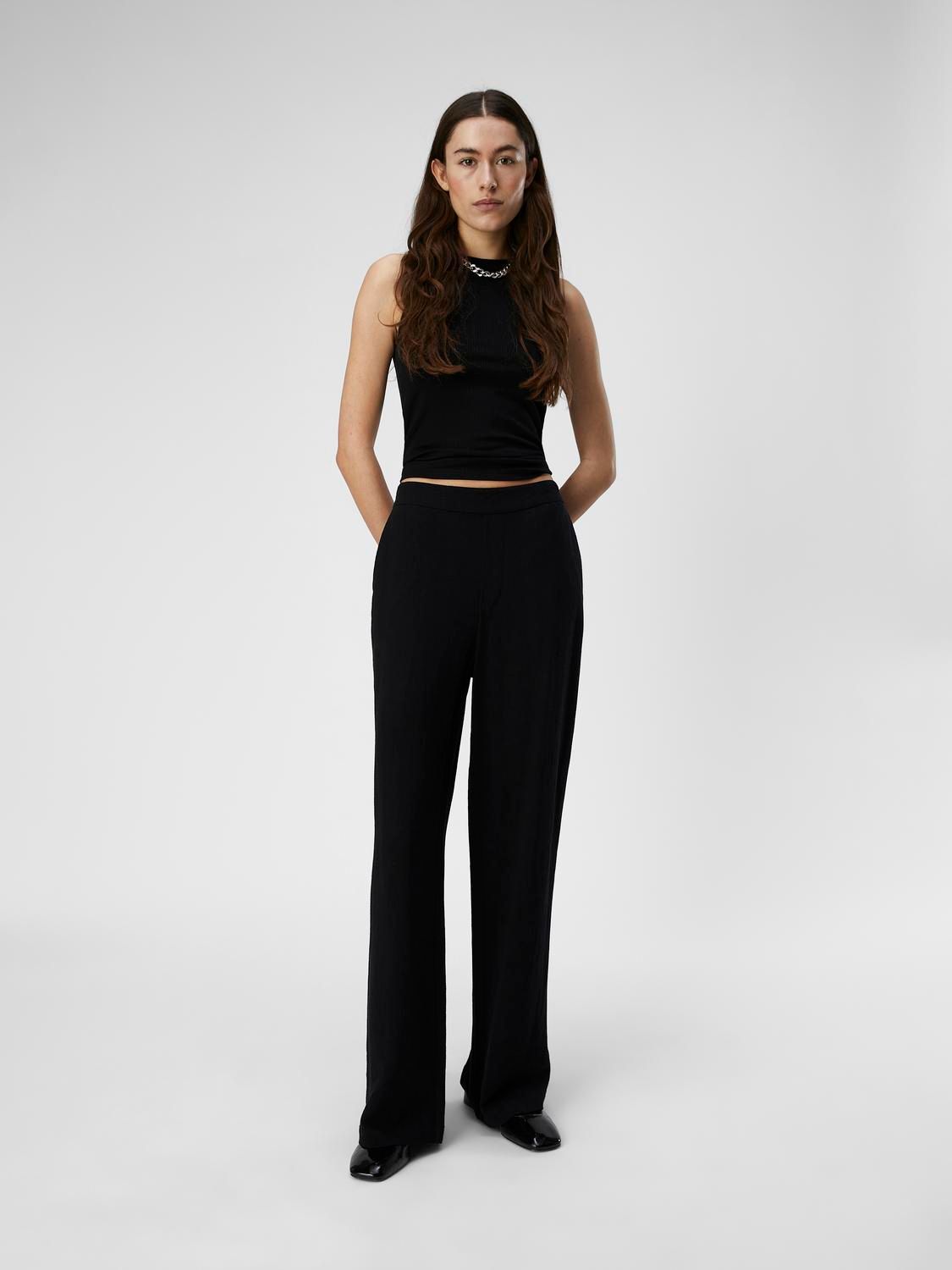 Object OBJSANNE ALINE WIDE PANT NOOS Black 2900154919044