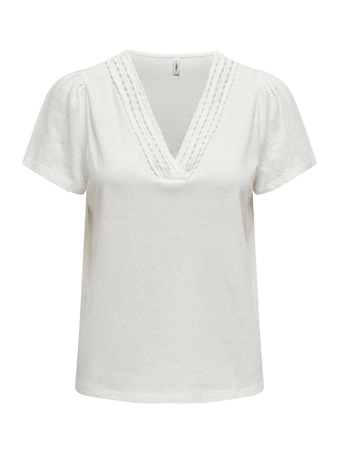 Only ONLBENITA S/S V-NECK TOP JRS Cloud Dancer 2900146930026 Only ONLBENITA S/S V-NECK TOP JRS Cloud Dancer 2900146930026