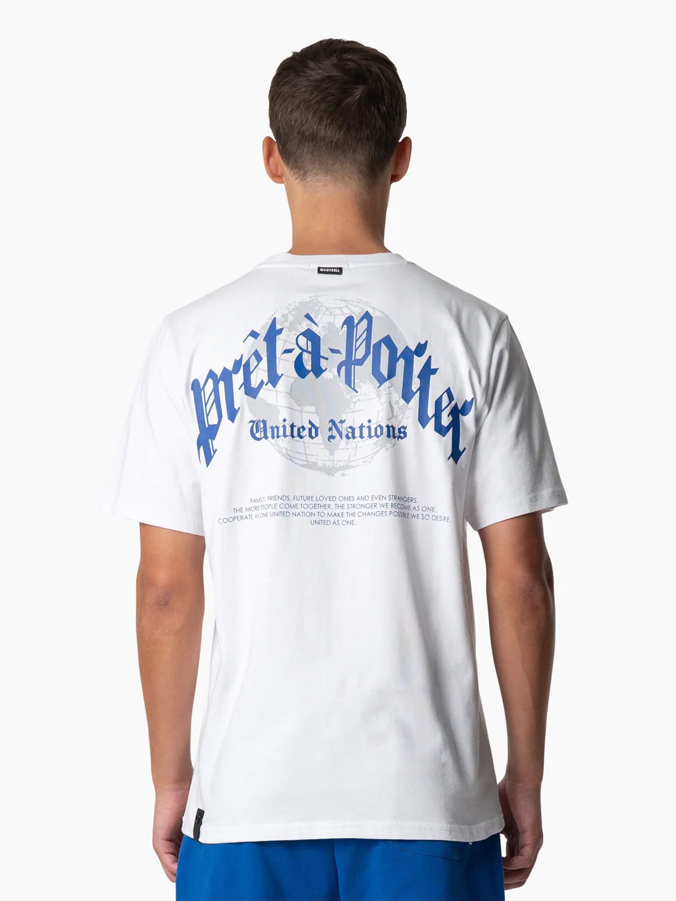 Quotrell Global unity t-shirt White/cobalt 2900146974068
