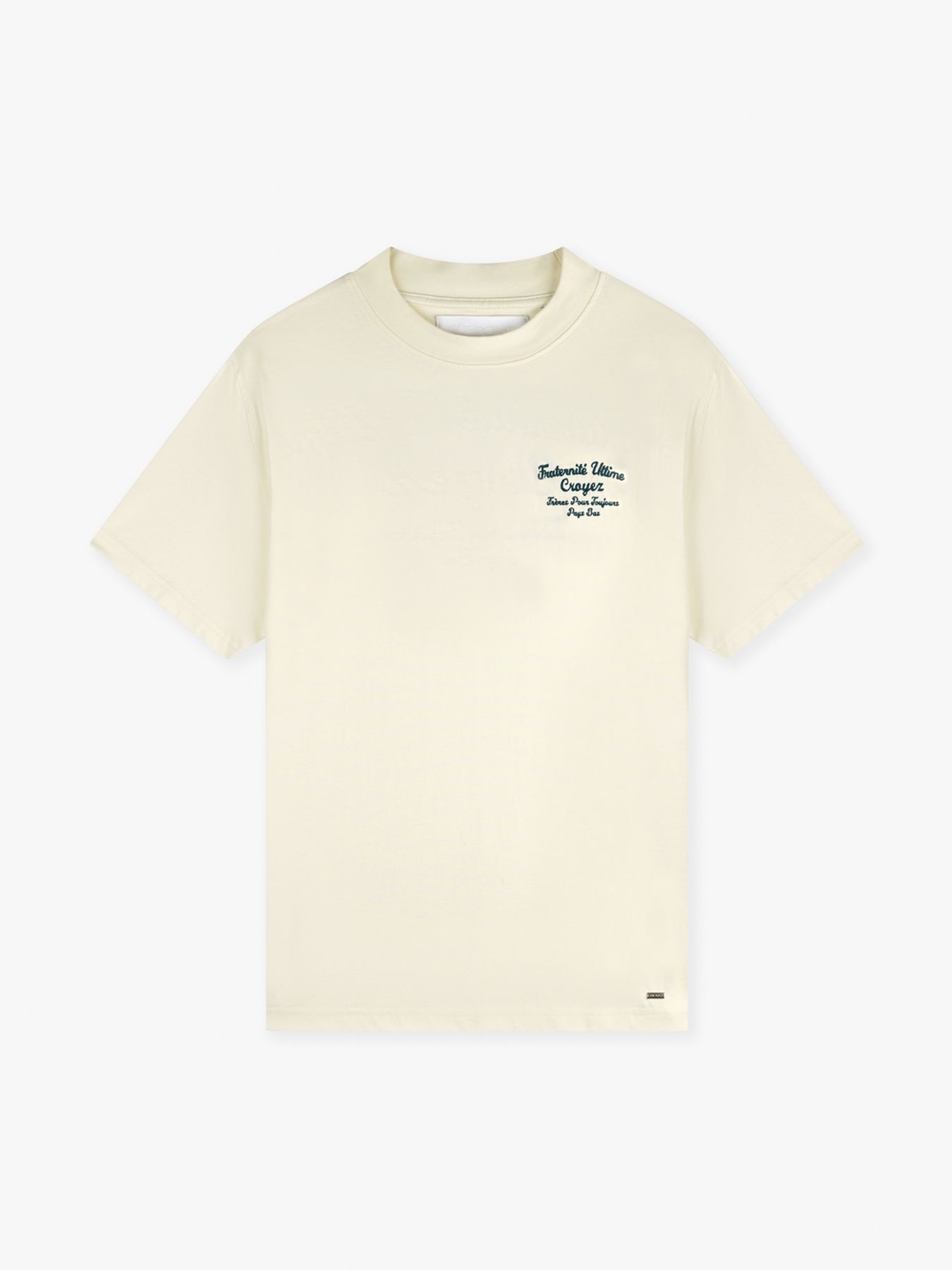Croyez Fraternite T-shirt Buttercream/petrol 00108225-782