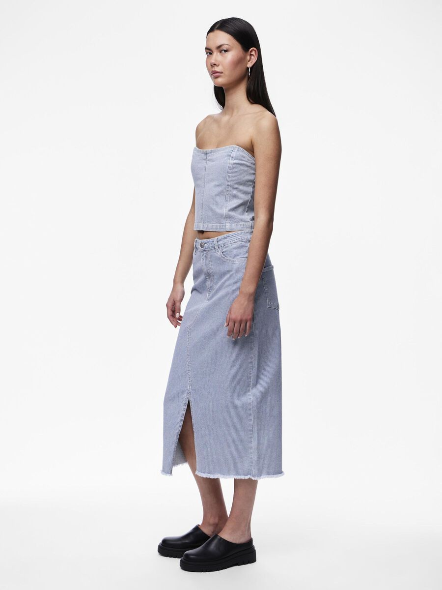 Pieces PCBILLO CORSET BC Light Blue Denim/CLOUD DANCER 2900147040045