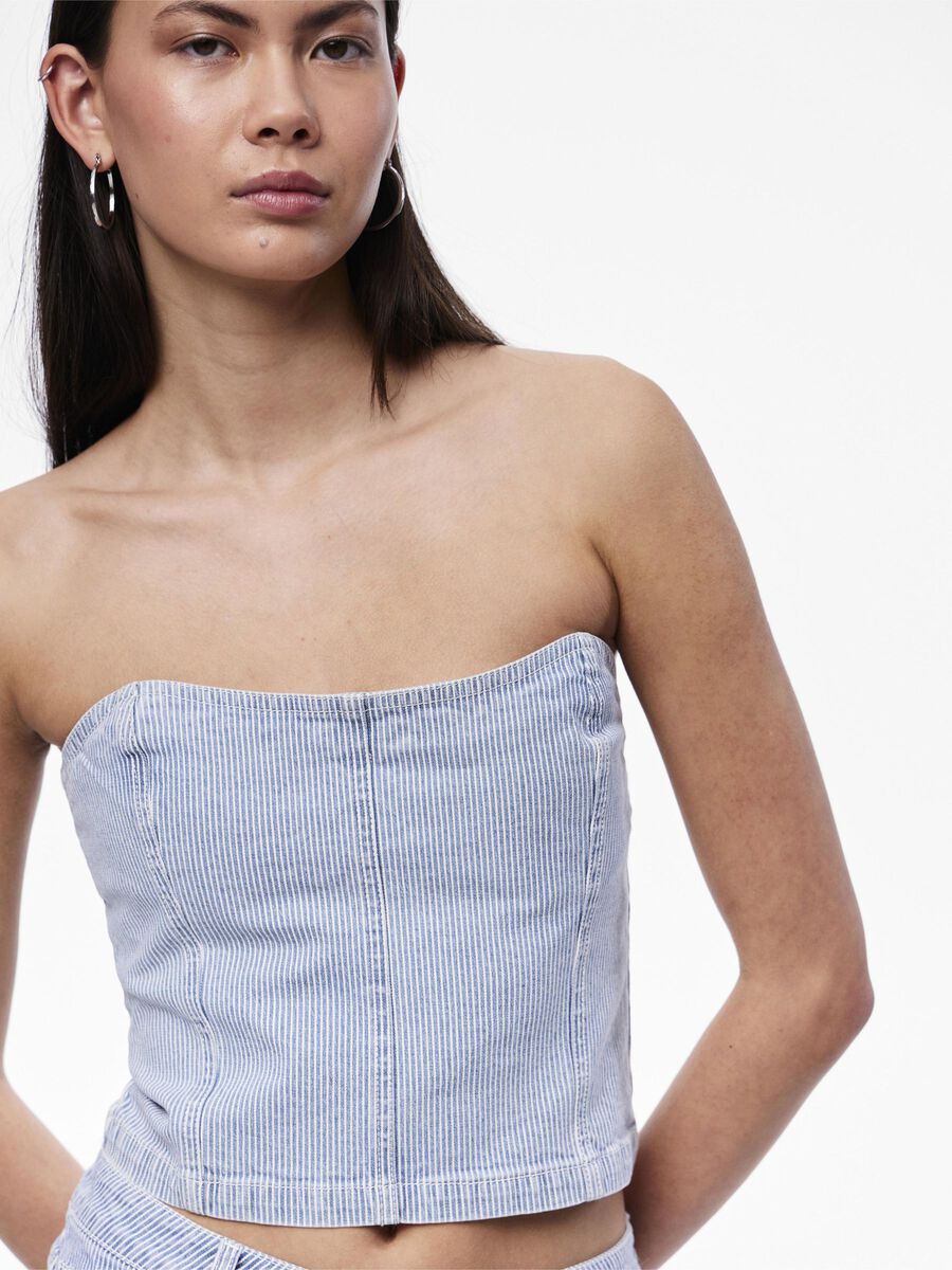 Pieces PCBILLO CORSET BC Light Blue Denim/CLOUD DANCER 2900147040045