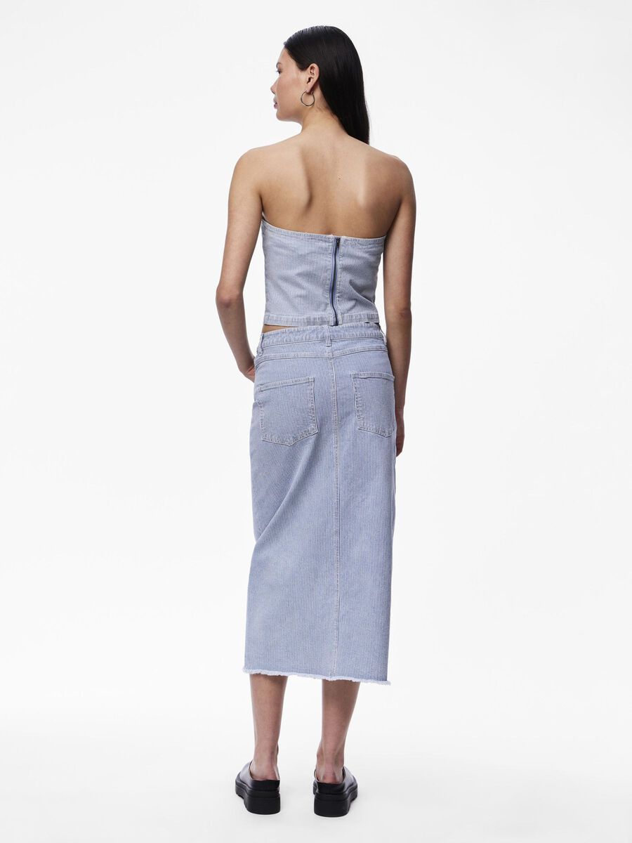 Pieces PCBILLO CORSET BC Light Blue Denim/CLOUD DANCER 2900147040045