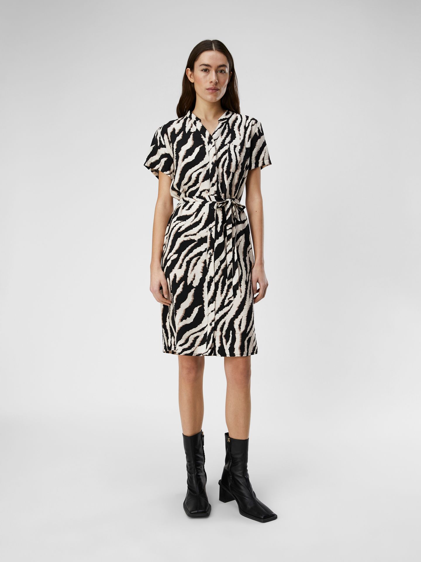 Object OBJJACIRA S/S SHIRT DRESS NOOS Sandshell/Leopard 2900154936041