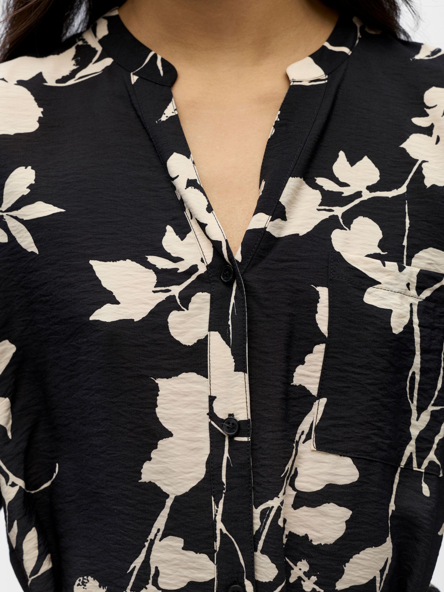 Object OBJJACIRA S/S SHIRT DRESS NOOS Black/Medium grey melange zebra 2900165929018