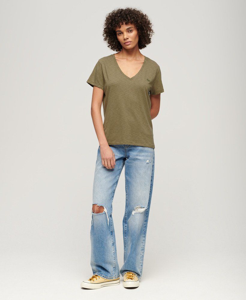Superdry Studios slub emb vee tee Tornado 2900147110069 Superdry Studios slub emb vee tee Tornado 2900147110069
