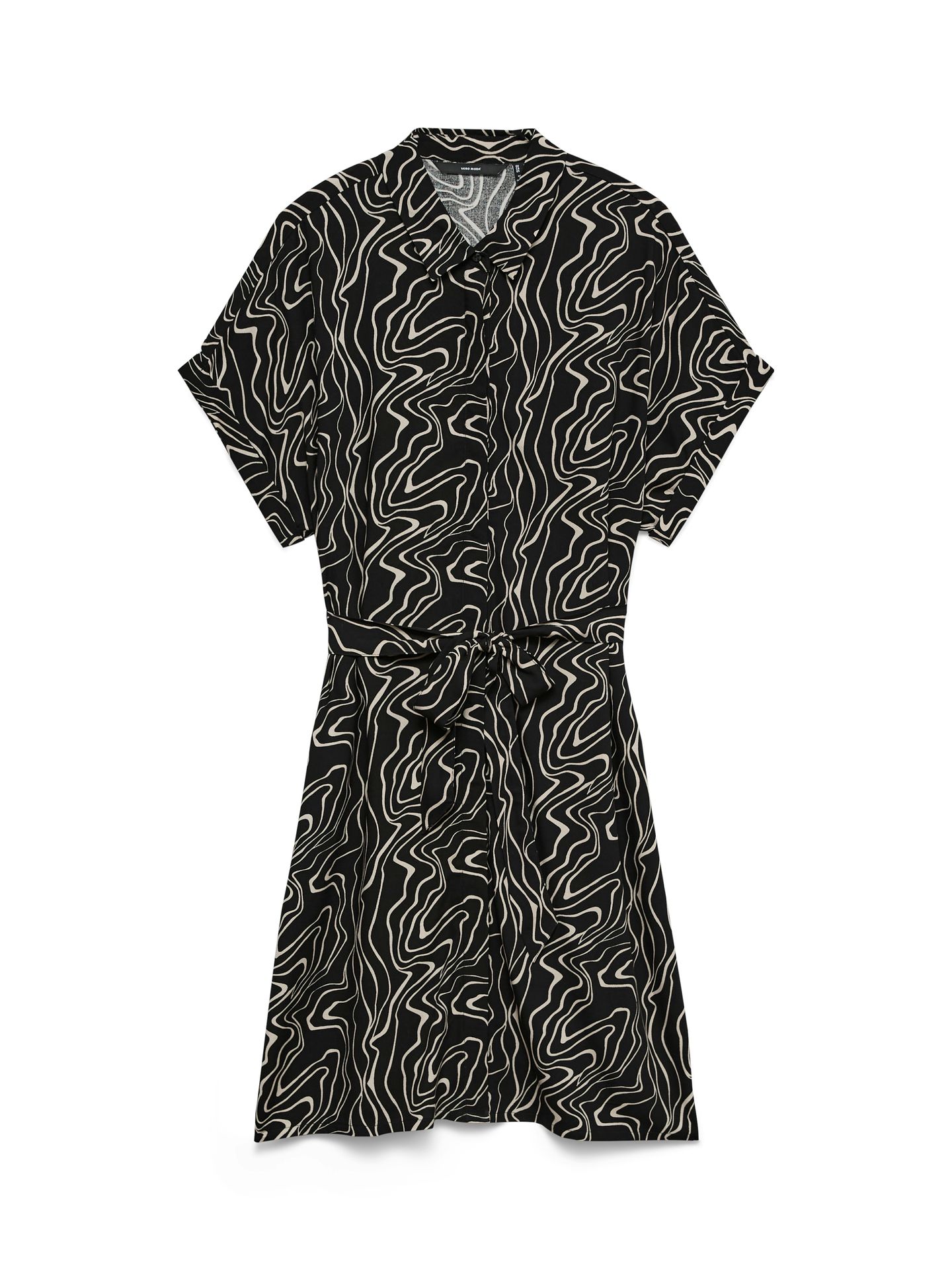 Vero Moda VMEASY JOY S/S SHIRT DRESS WVN GA Black/Dana 2900166795049