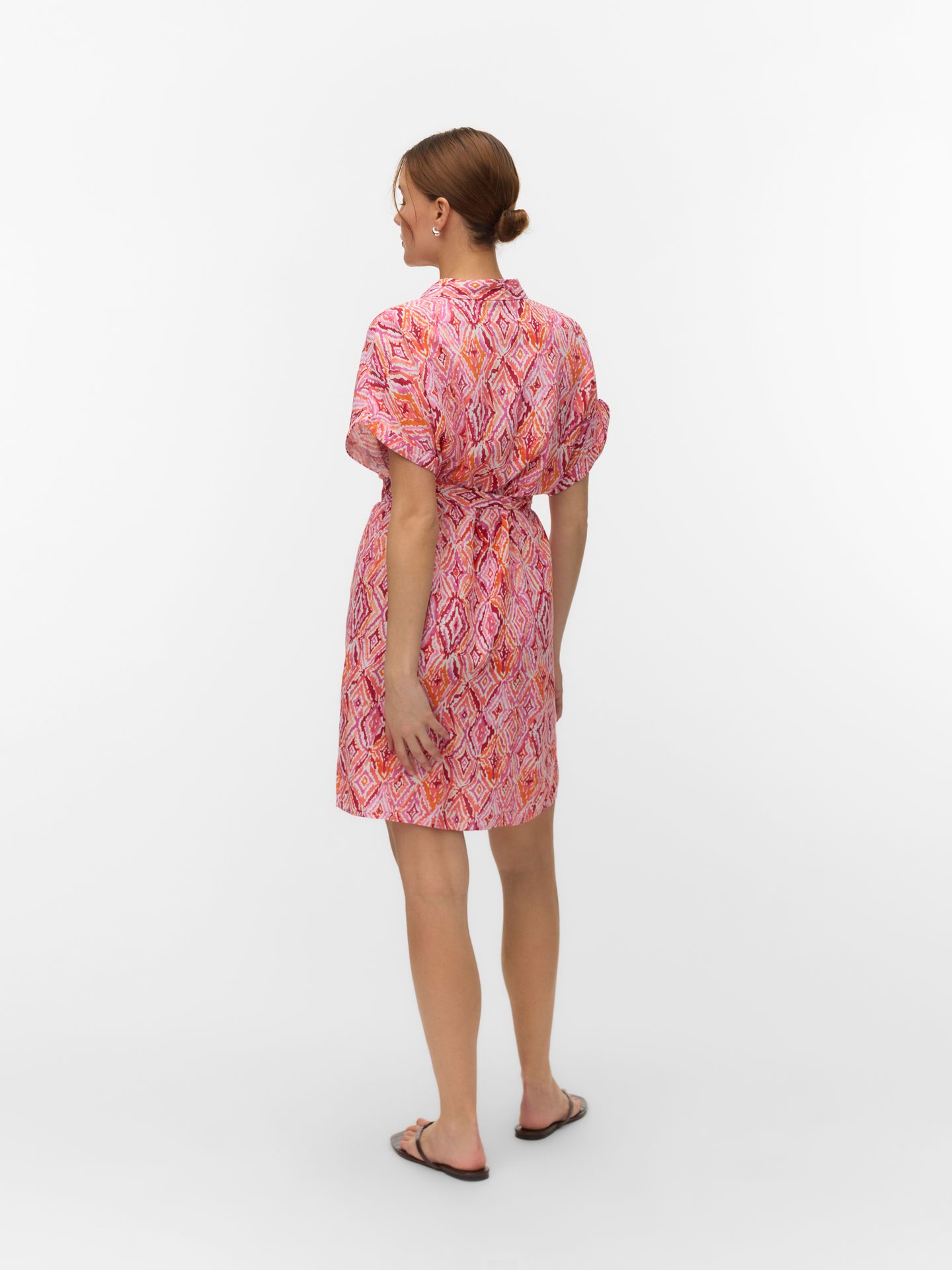 Vero Moda VMEASY JOY S/S SHIRT DRESS WVN GA Snow White/Dina 2900166818038