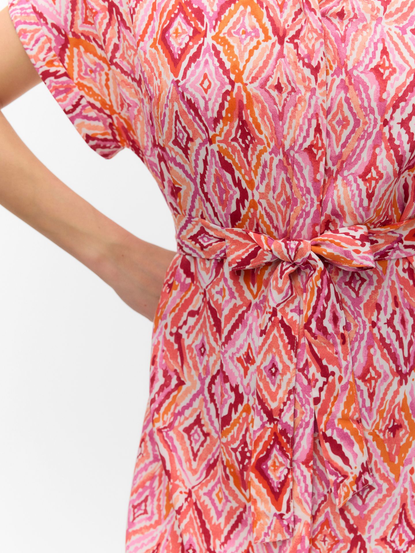 Vero Moda VMEASY JOY S/S SHIRT DRESS WVN GA Snow White/Dina 2900166818038