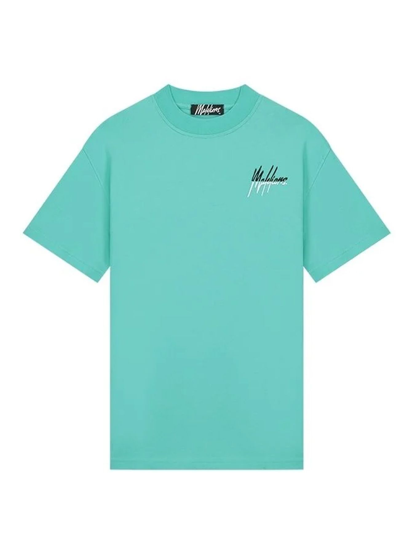 Malelions Men split t-shirt Turquoise/black 00108314-984