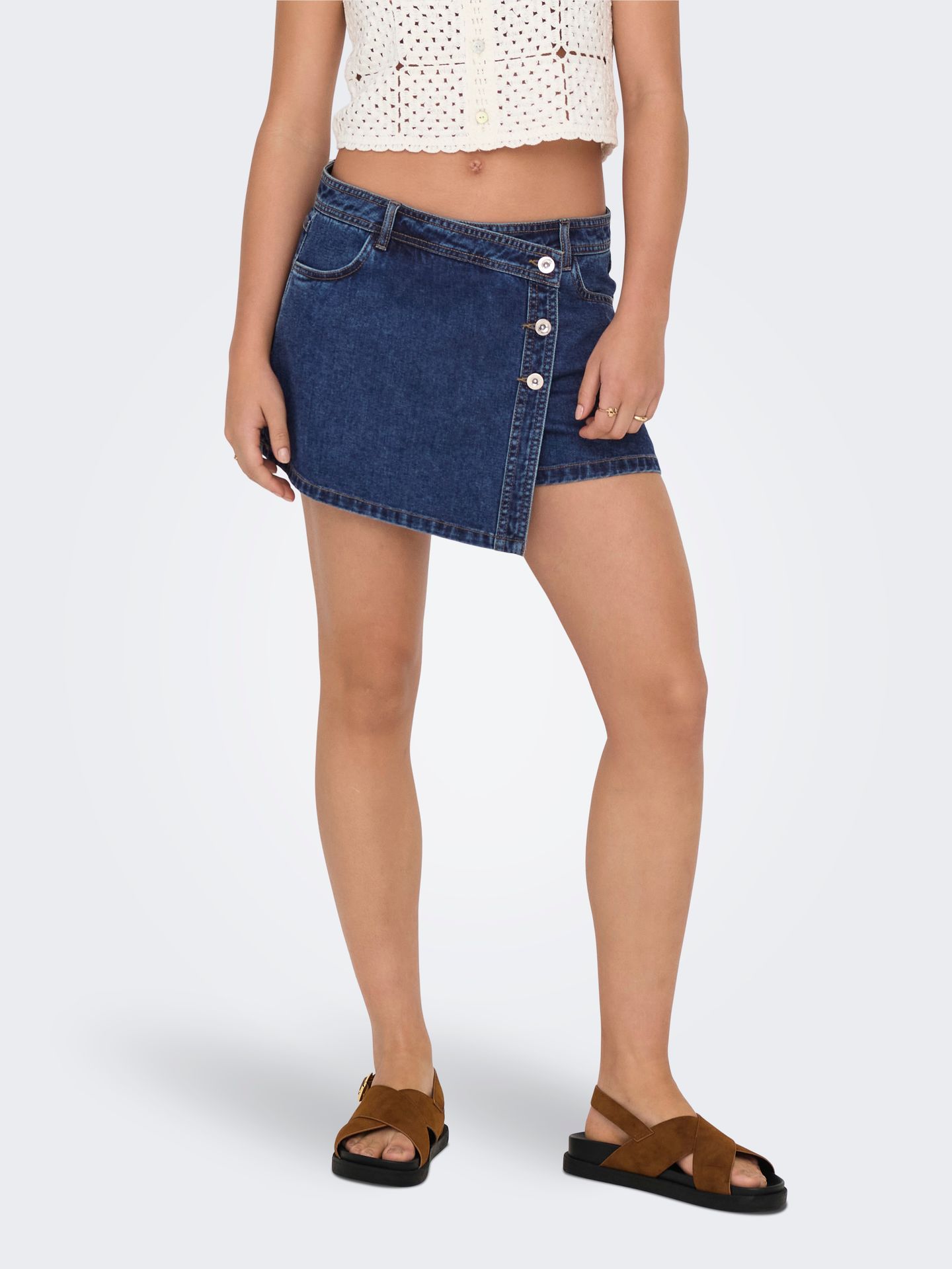 Only ONLLESLY REG LB DNM SKORT BJ NOOS Dark Blue Denim 00108427-EKA26011400000064