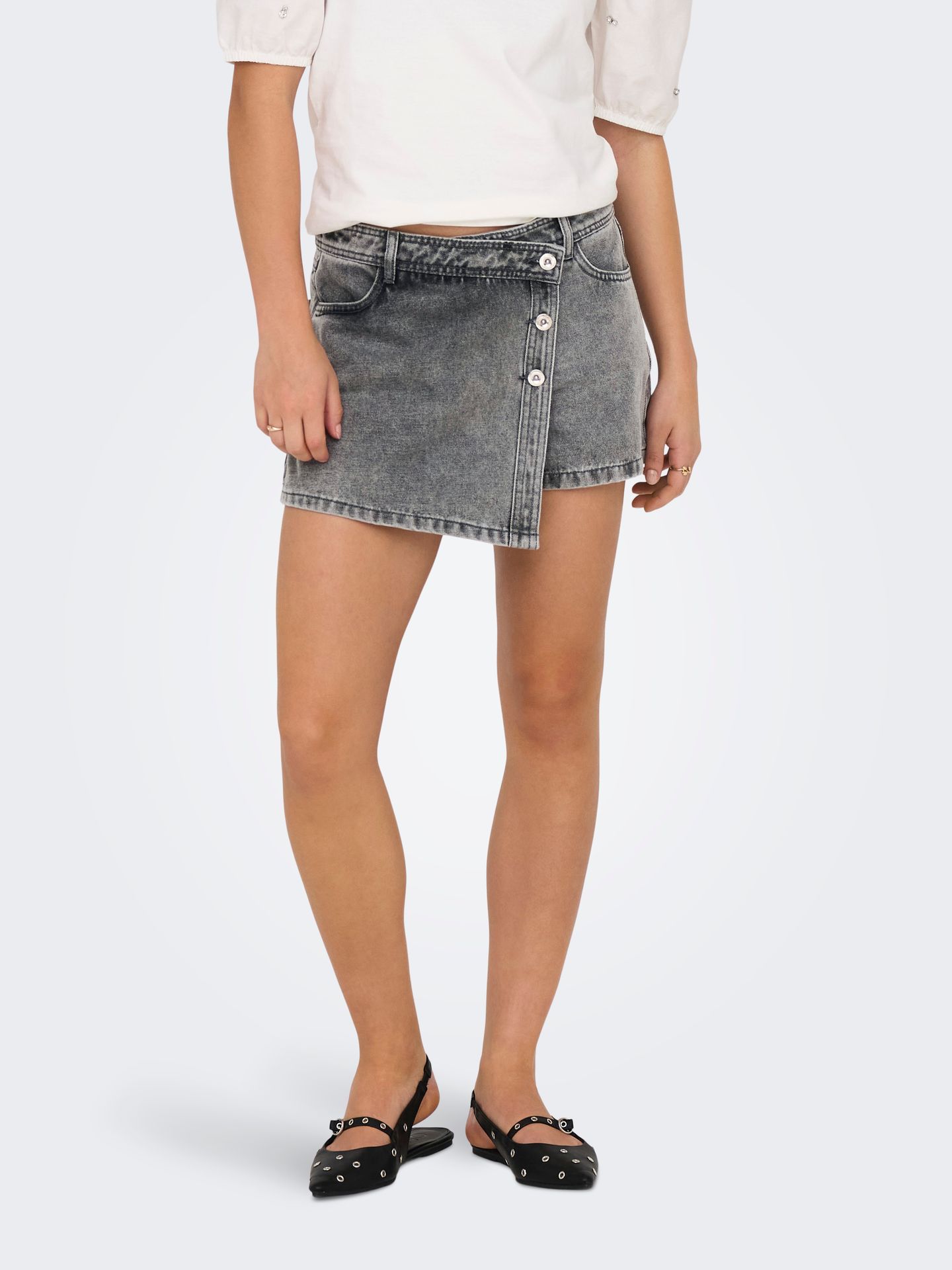 Only ONLLESLY REG LB DNM SKORT BJ NOOS Light Grey Denim 2900155646055