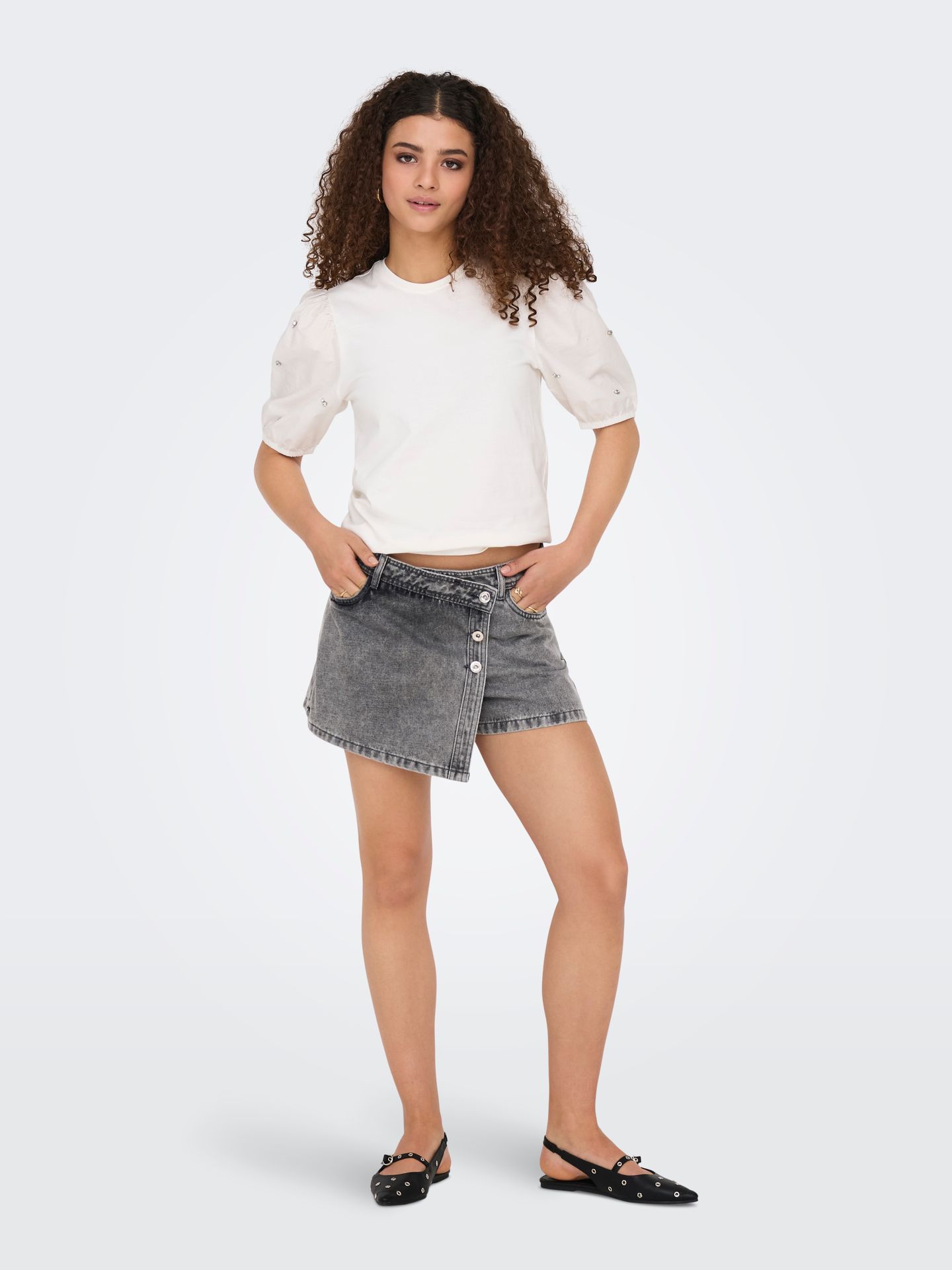 Only ONLLESLY REG LB DNM SKORT BJ NOOS Light Grey Denim 2900155646055