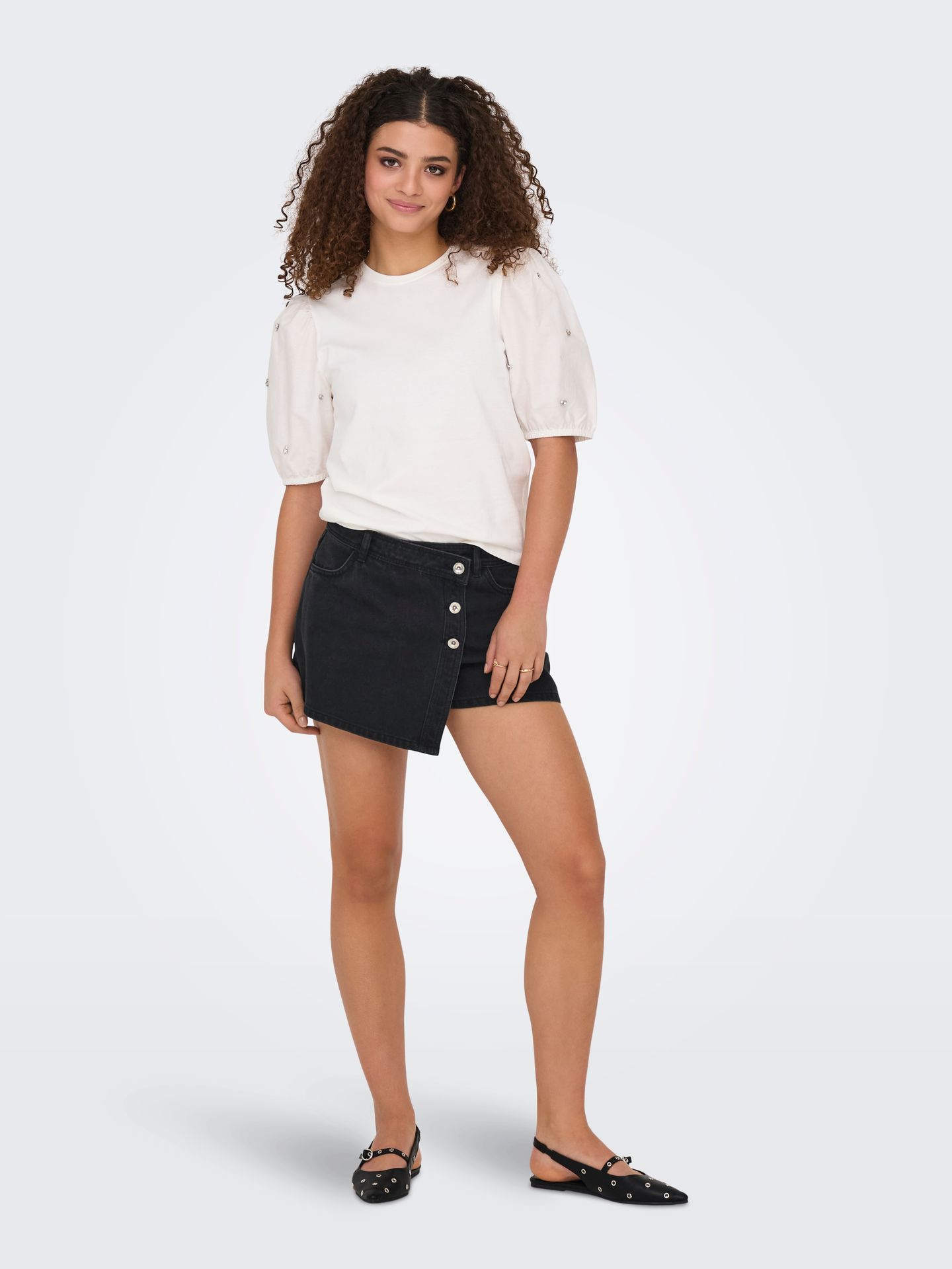 Only ONLLESLY REG LB DNM SKORT BJ NOOS Washed Black 00108427-EKA26011400000929