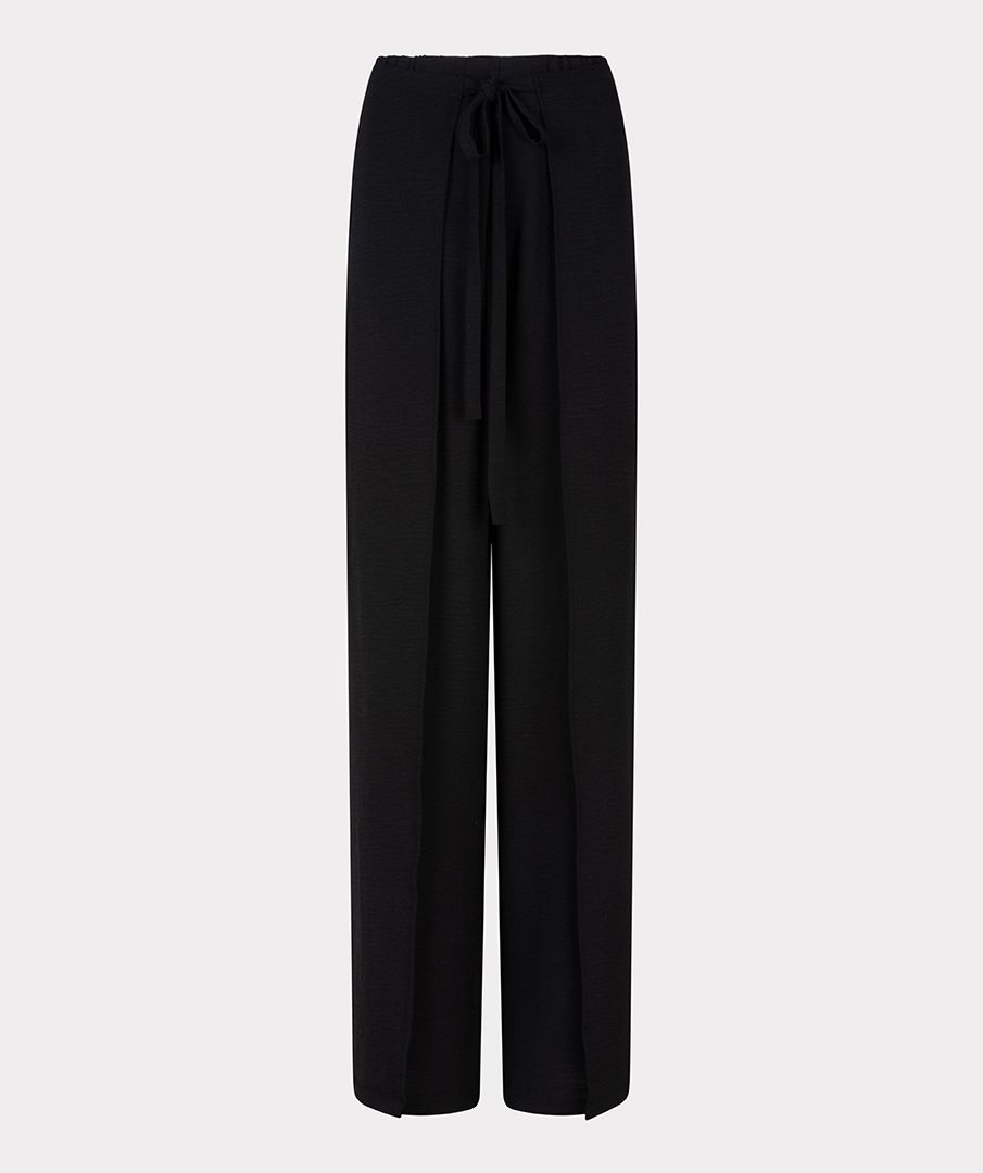 Esqualo Trousers overlap wide crinkle 000 black 00108464-EKA26009300000021
