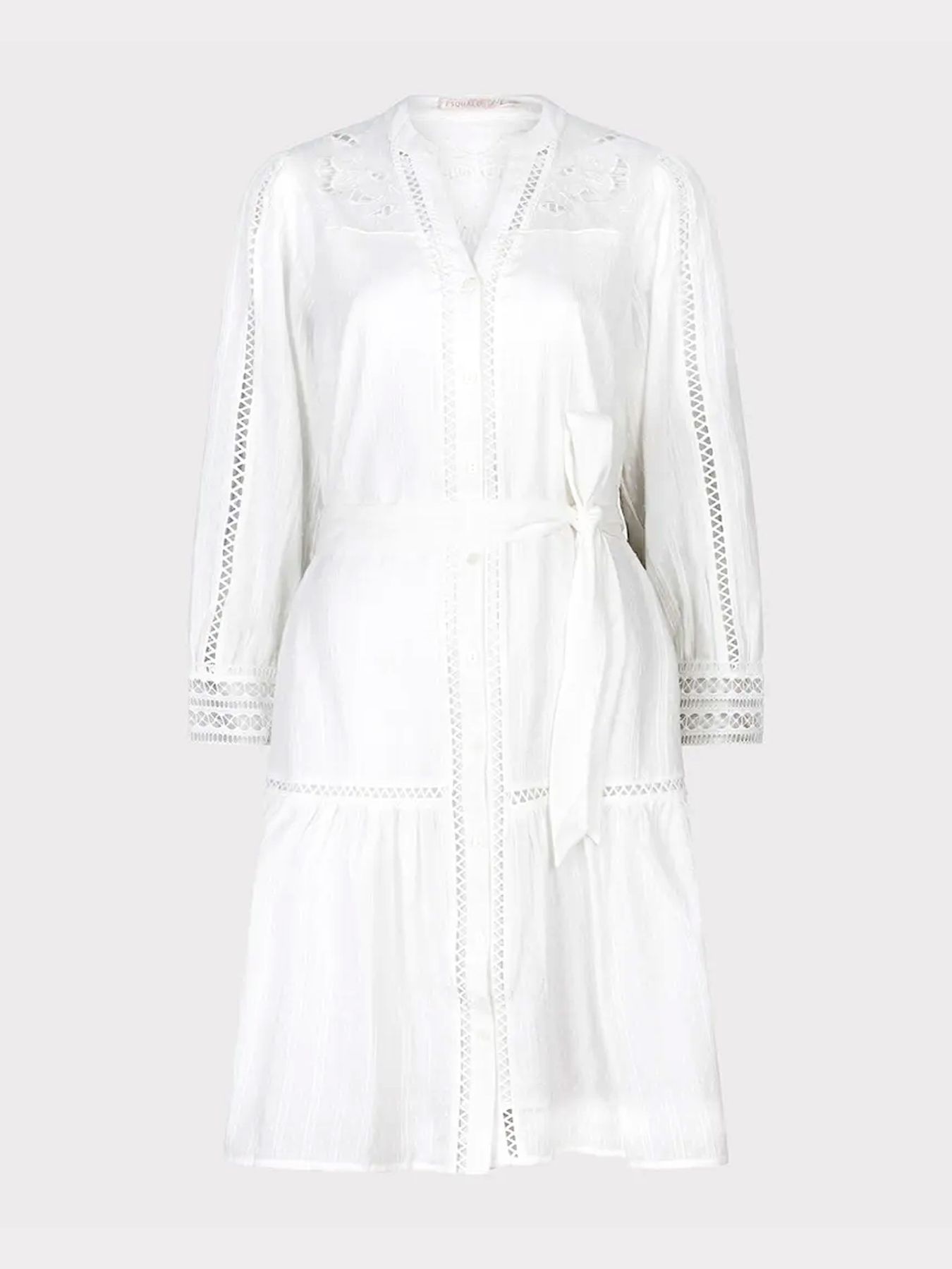 Esqualo Dress plumetis lace embroidery 120 off white 00108472-EKA26009300000004