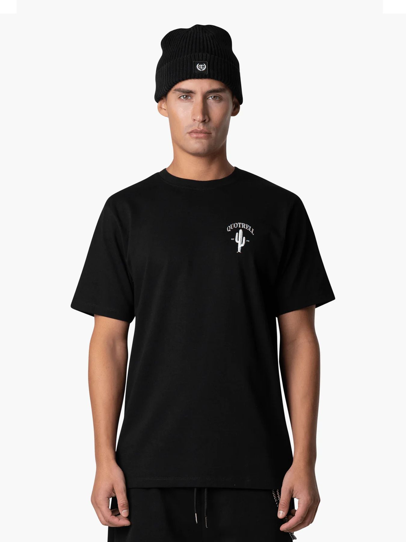 Quotrell Cactus T-shirt Black/White 2900147482074