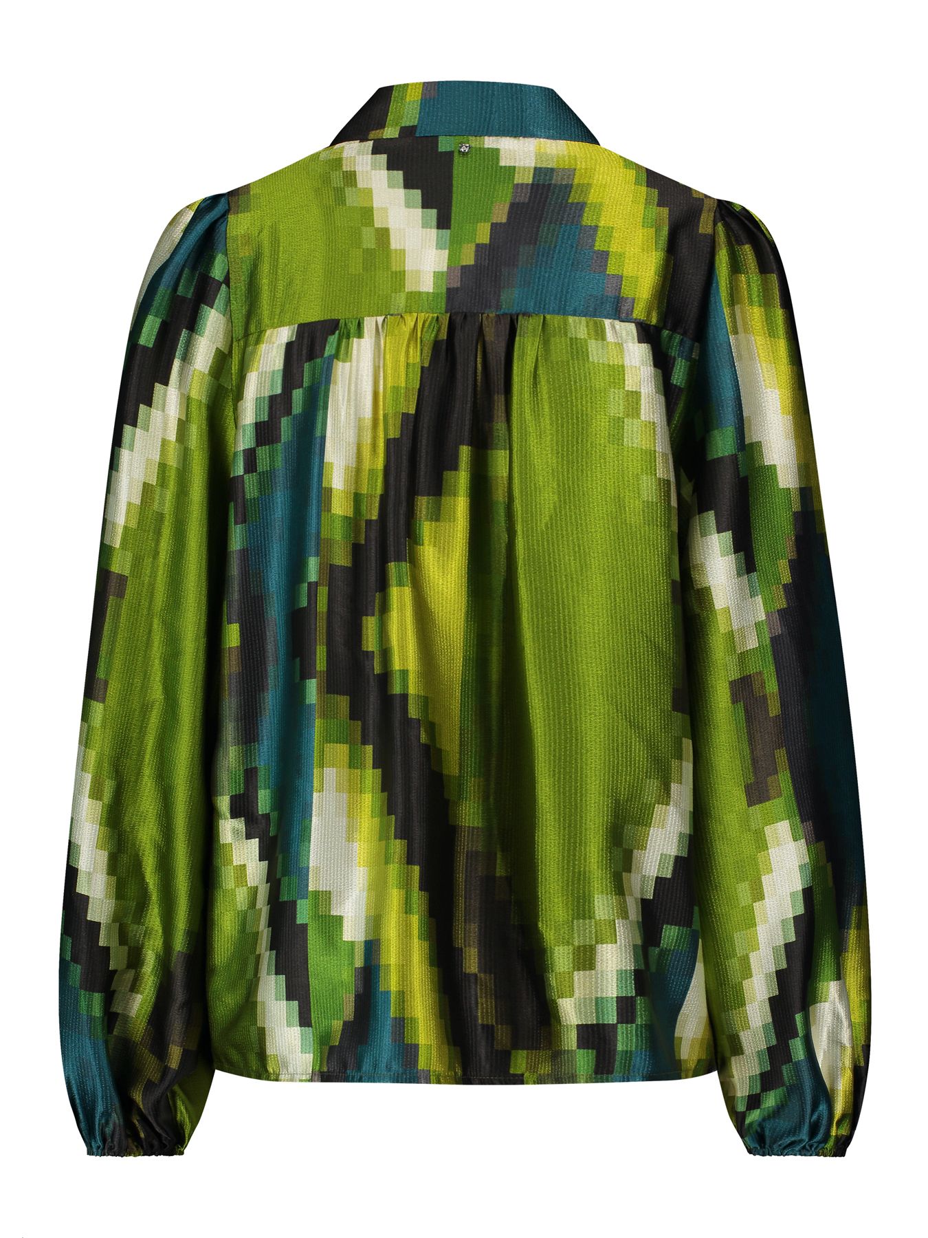 Tramontana Blouse Pixeled Forest Print Greens 009996 2900147496026