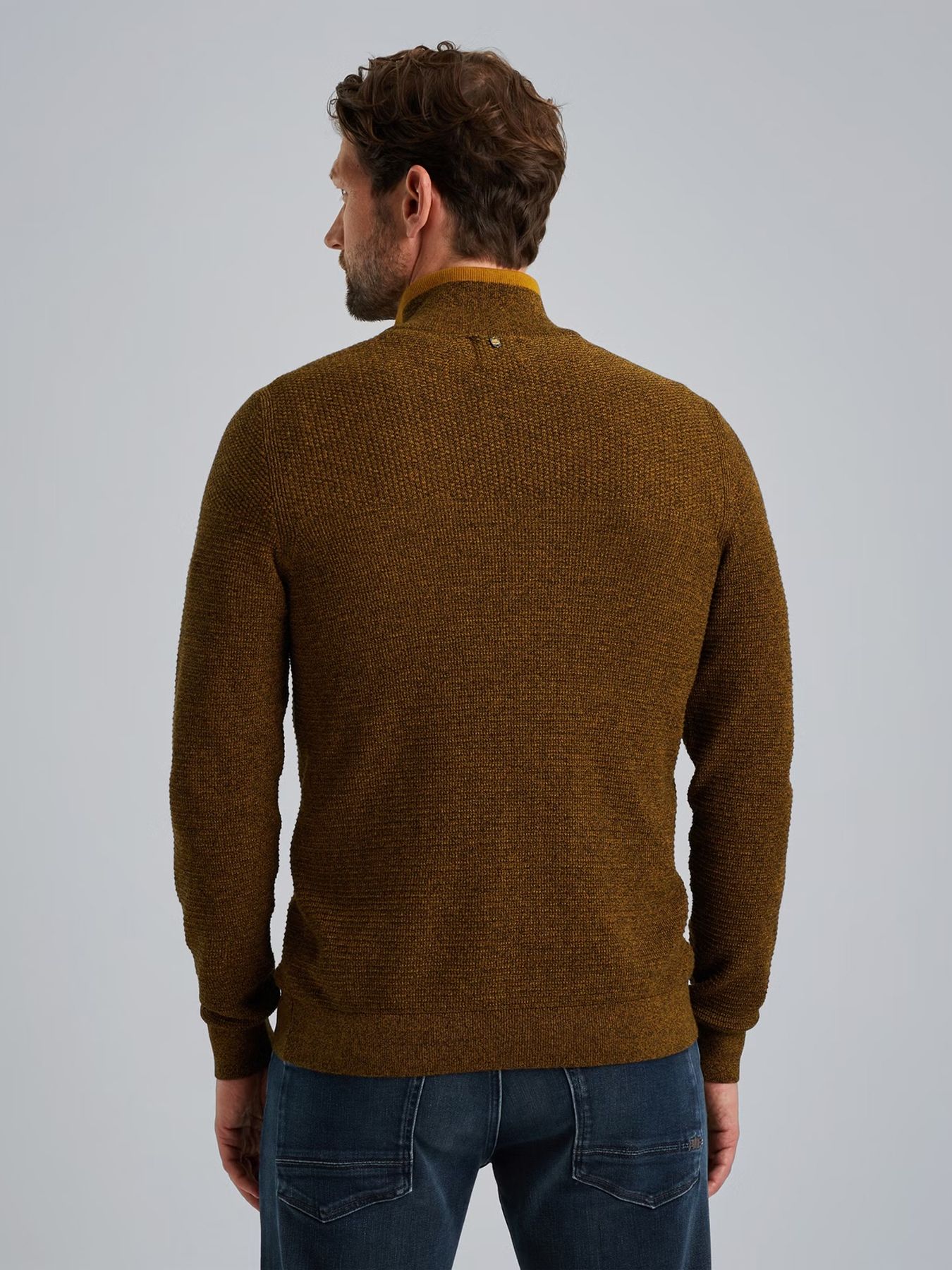 Pme Legend Half zip collar cotton mouline Buckthorne Brown 2900147547049