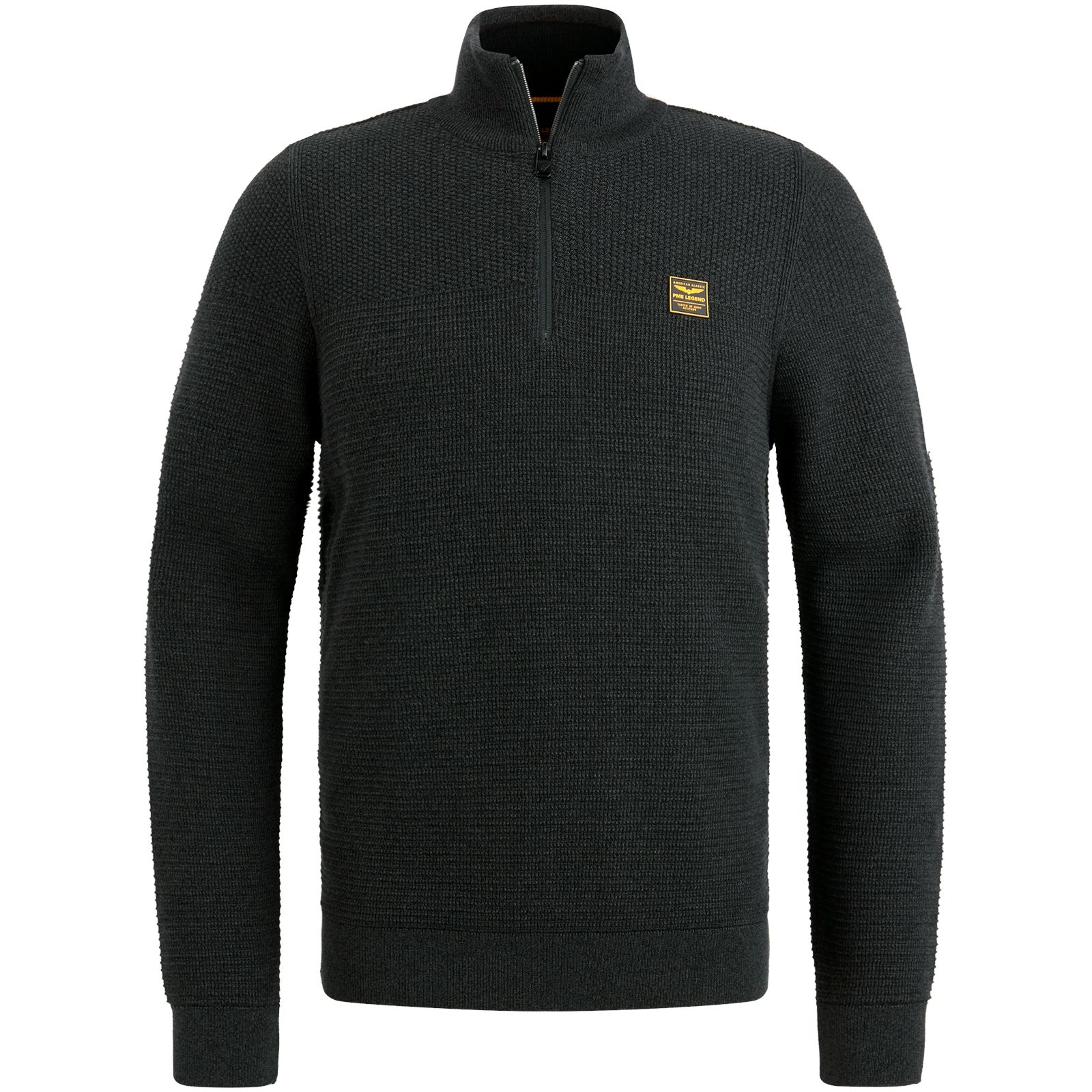 Pme Legend Half zip collar cotton mouline Black 2900147550032