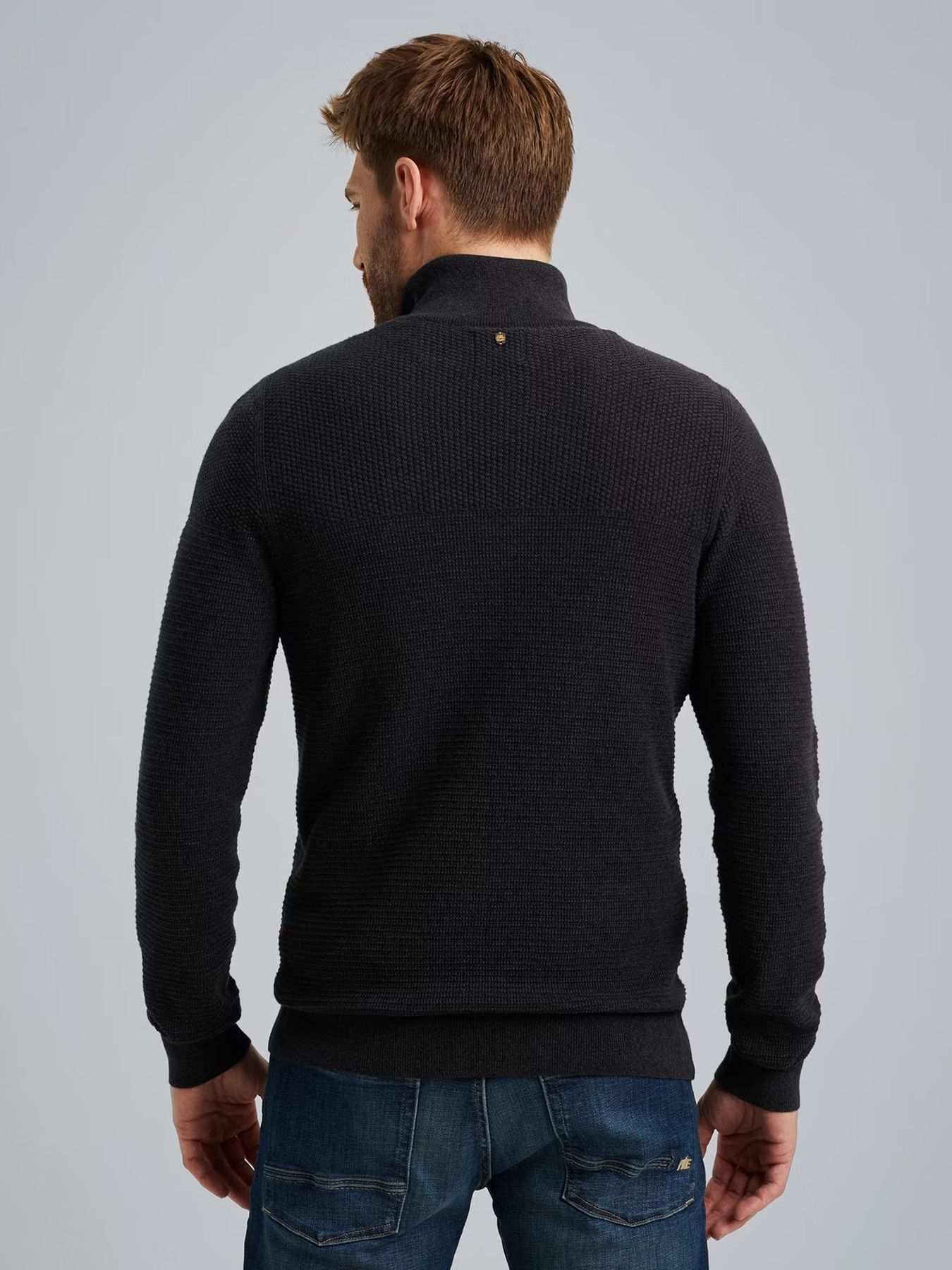 Pme Legend Half zip collar cotton mouline Black 2900147550018