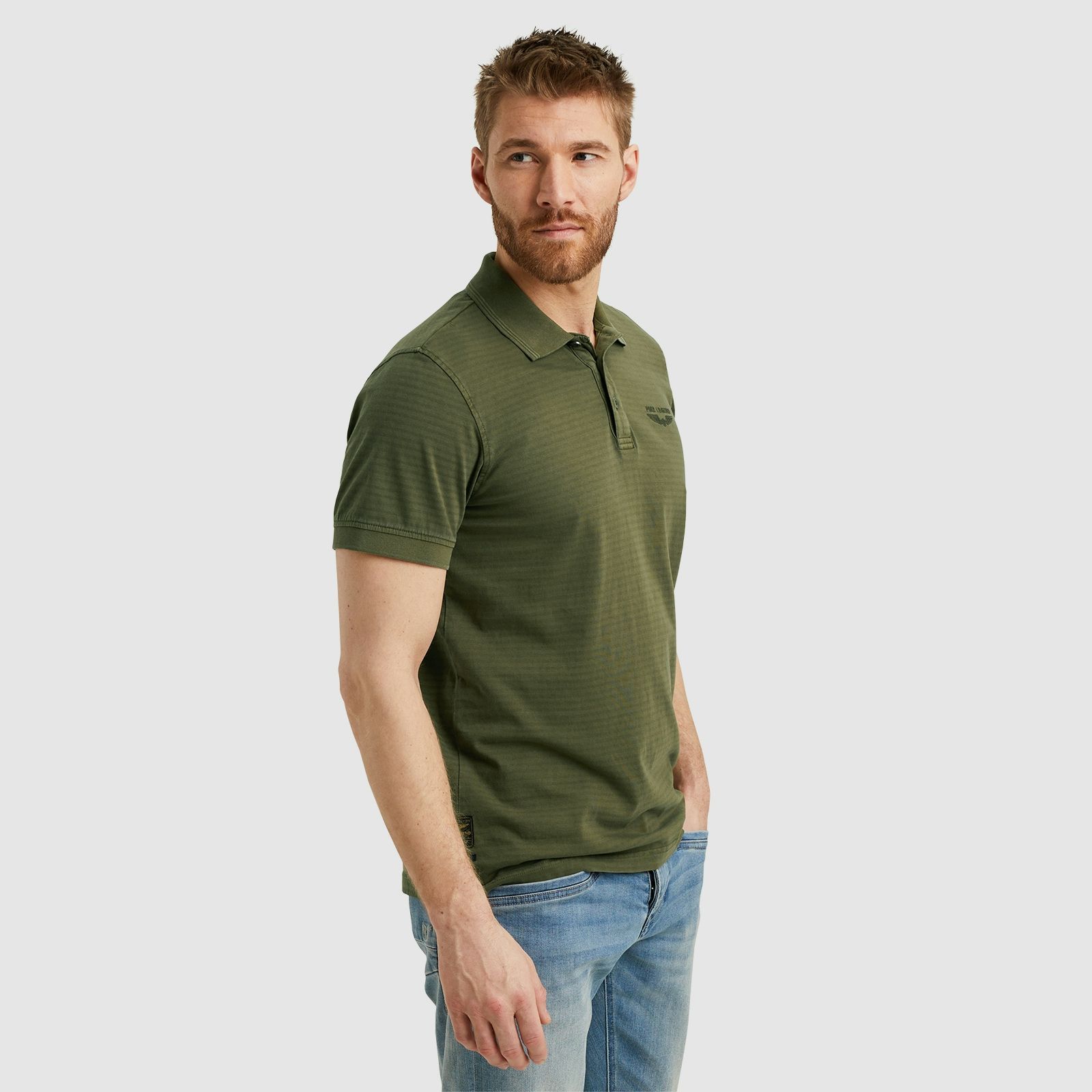 Pme Legend Short sleeve polo Melange striped 6415 00108537-6415