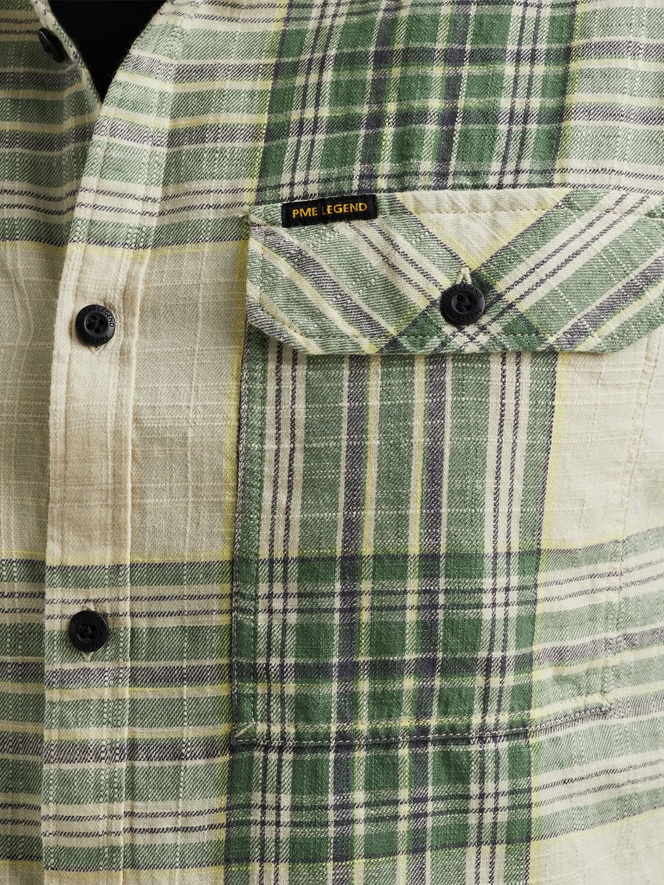 Pme Legend Short Sleeve Shirt Ctn Slub Check Comfrey 2900147579040