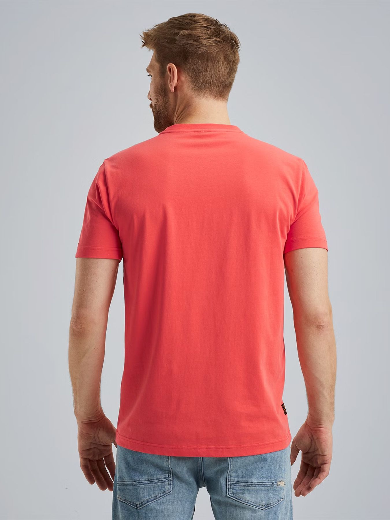 Pme Legend Short sleeve r-neck cotton elastan Hot Coral 2900147590069