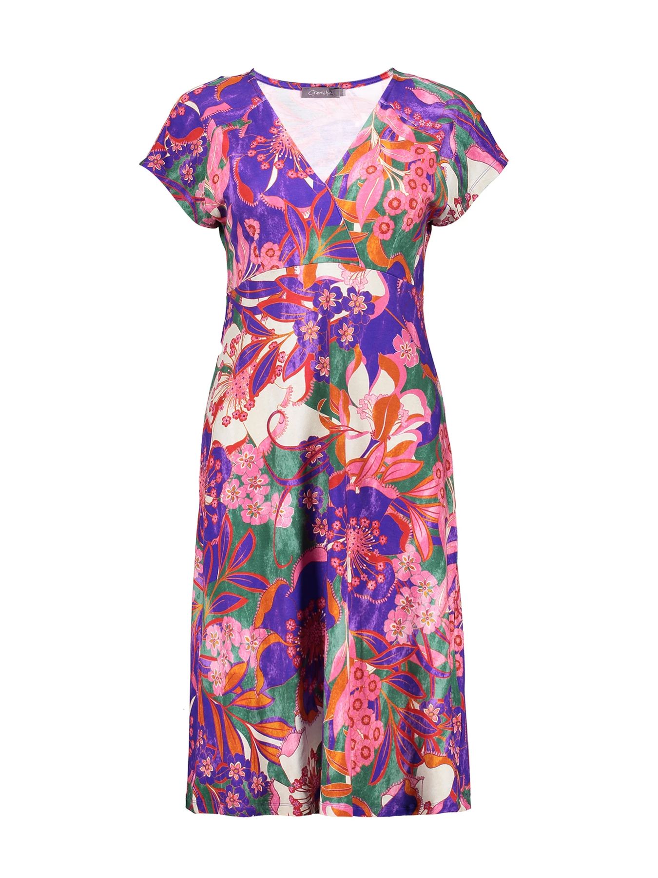 geisha Dress short sleeves AOP 445 Pr. 03-24-2 fuchsia/green 2900147626041