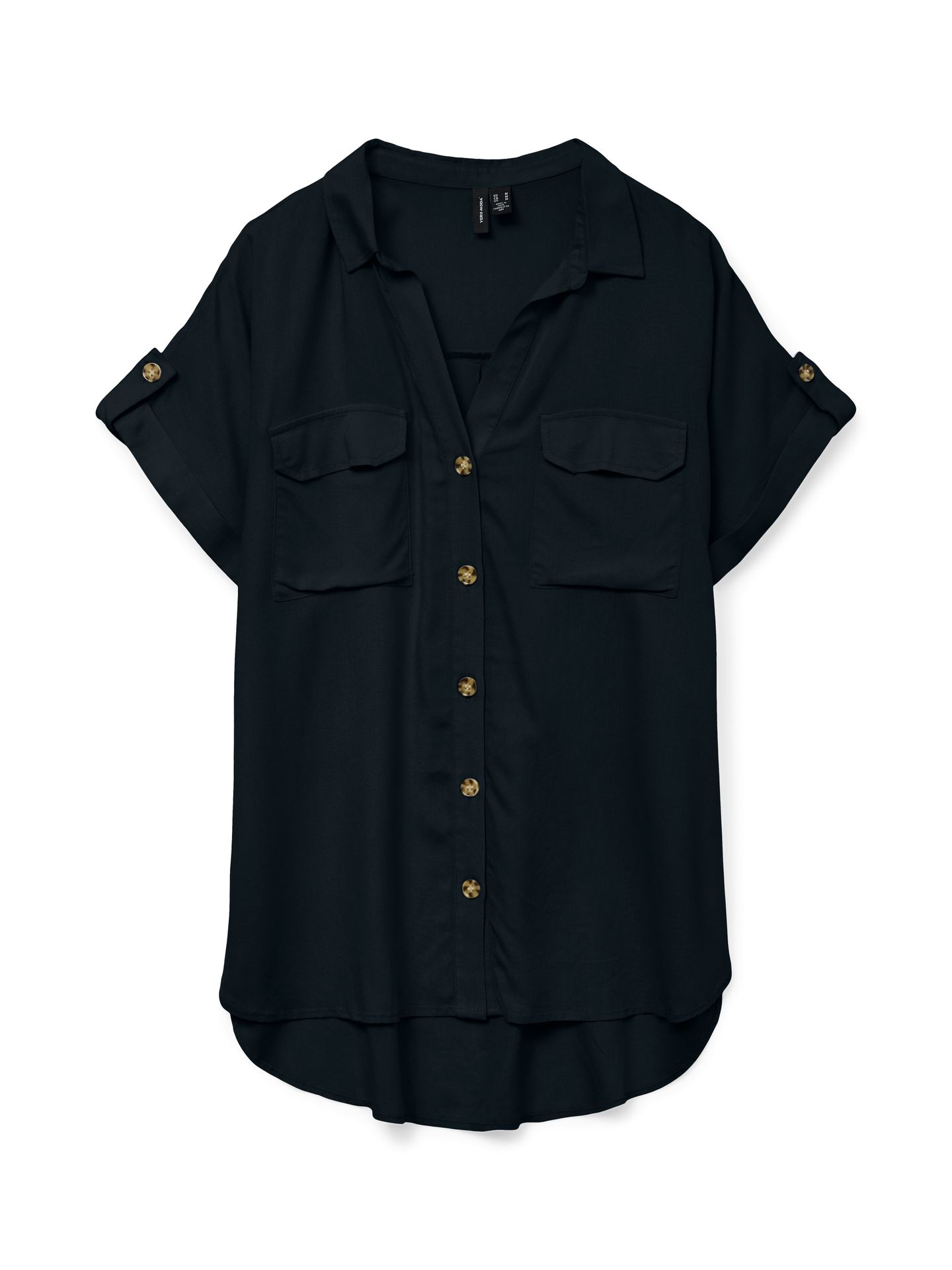 Vero Moda VMBUMPY S/S SHIRT WVN GA NOOS Black 2900154655041