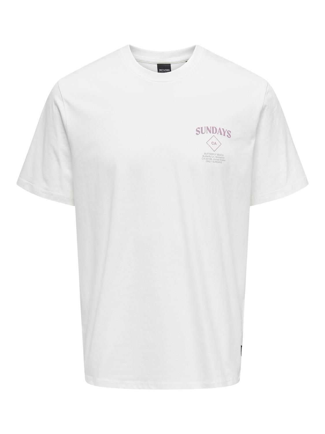Only & Sons ONSKYE REG PHOTO SS TEE Cloud Dancer/SUNDAYS 2900147741027