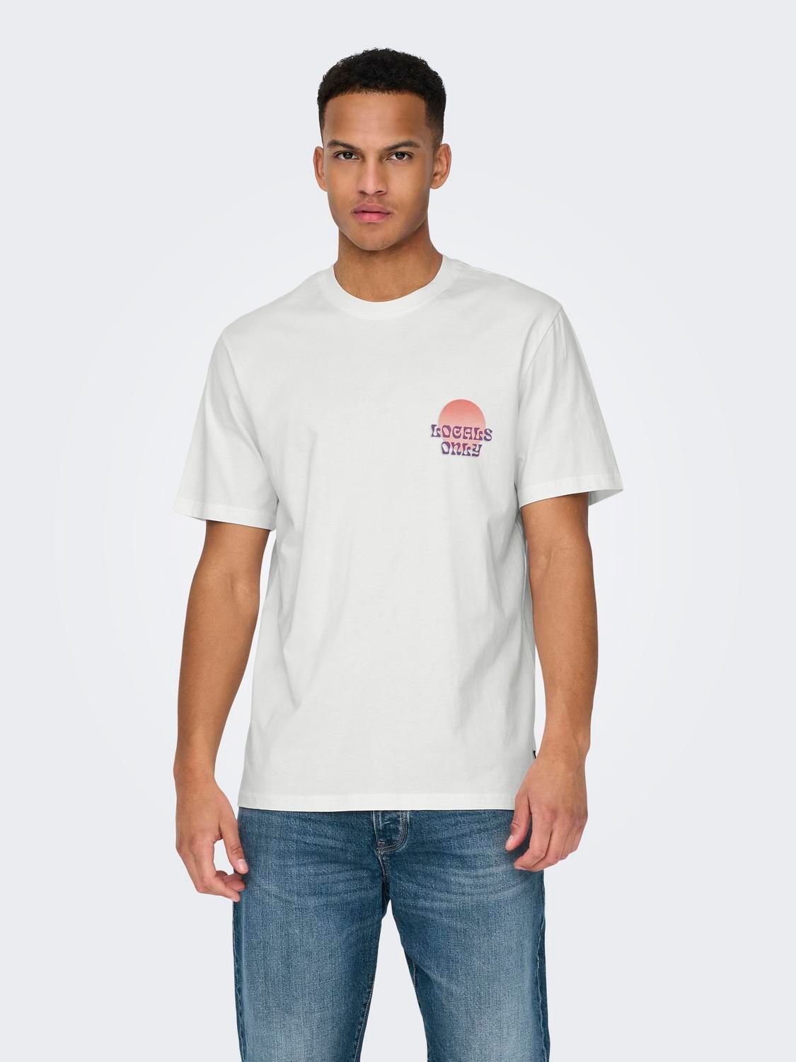 Only & Sons ONSKYE REG PHOTO SS TEE Cloud Dancer/LOCALS 2900147742055
