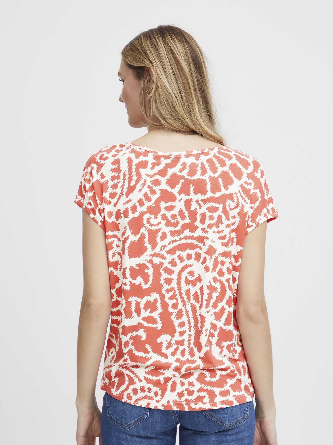 Fransa frDottie tee 1 203415 Hot Coral aop 2900147763043 Fransa frDottie tee 1 203415 Hot Coral aop 2900147763043